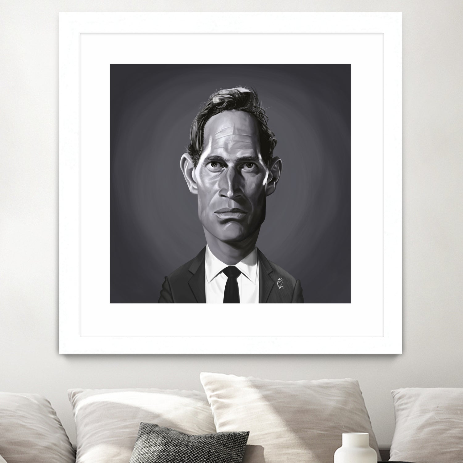 Charlton Heston by Rob Snow on GIANT ART - gray digital painting