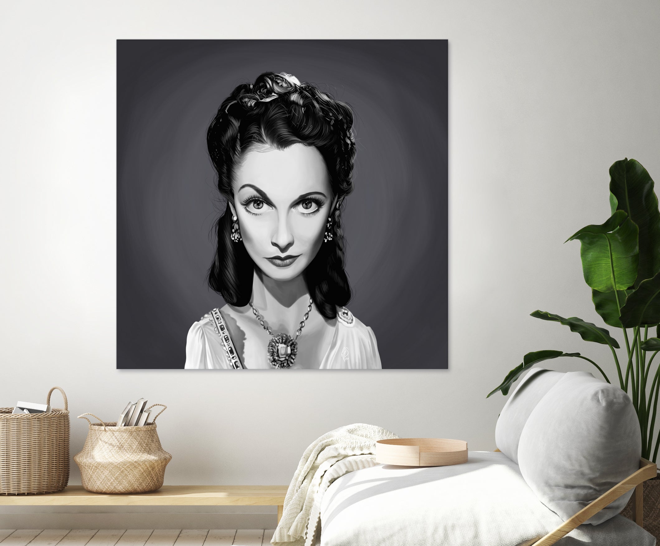 Vivien Leigh by Rob Snow on GIANT ART - gray digital painting