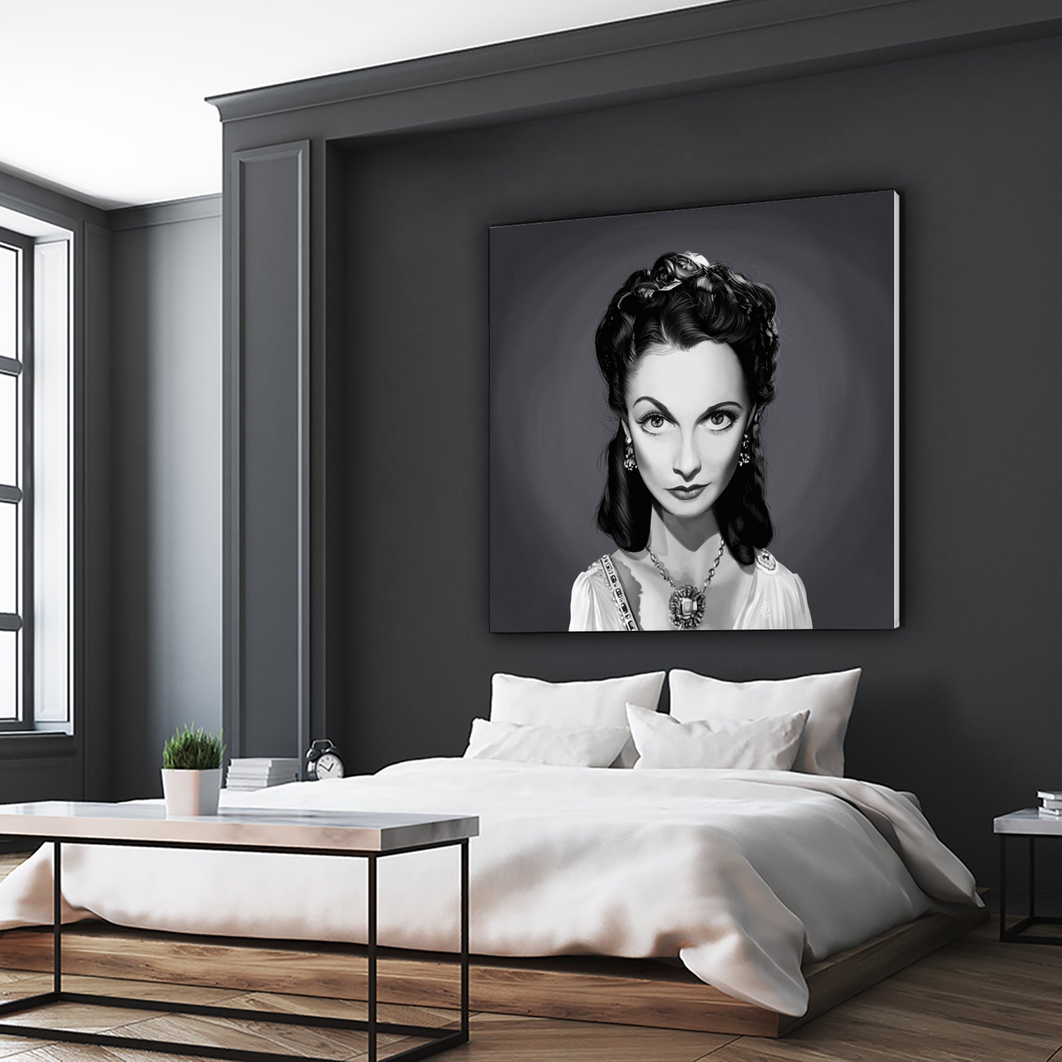 Vivien Leigh by Rob Snow on GIANT ART - gray digital painting