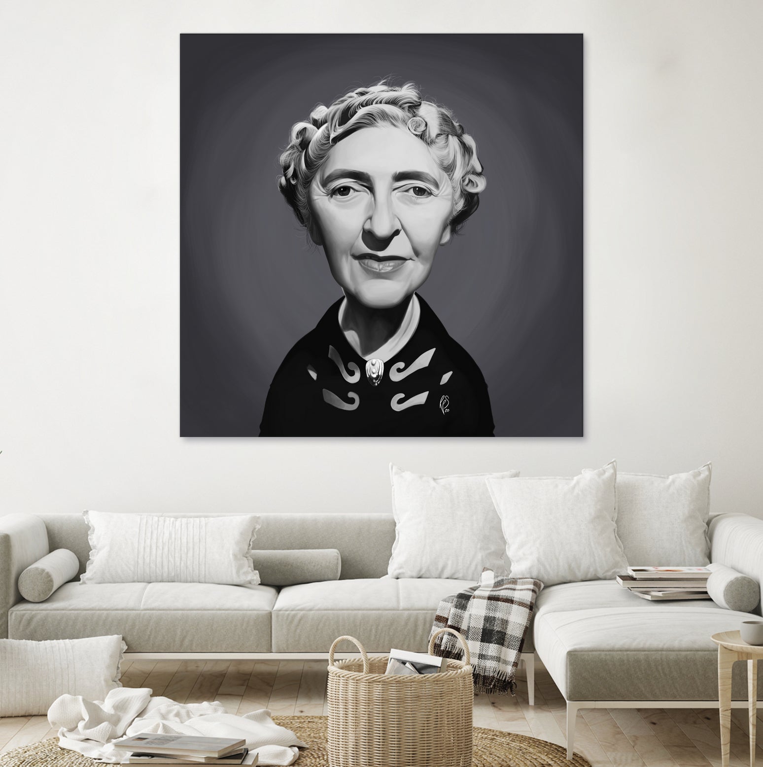 Agatha Christie by Rob Snow on GIANT ART - gray digital painting