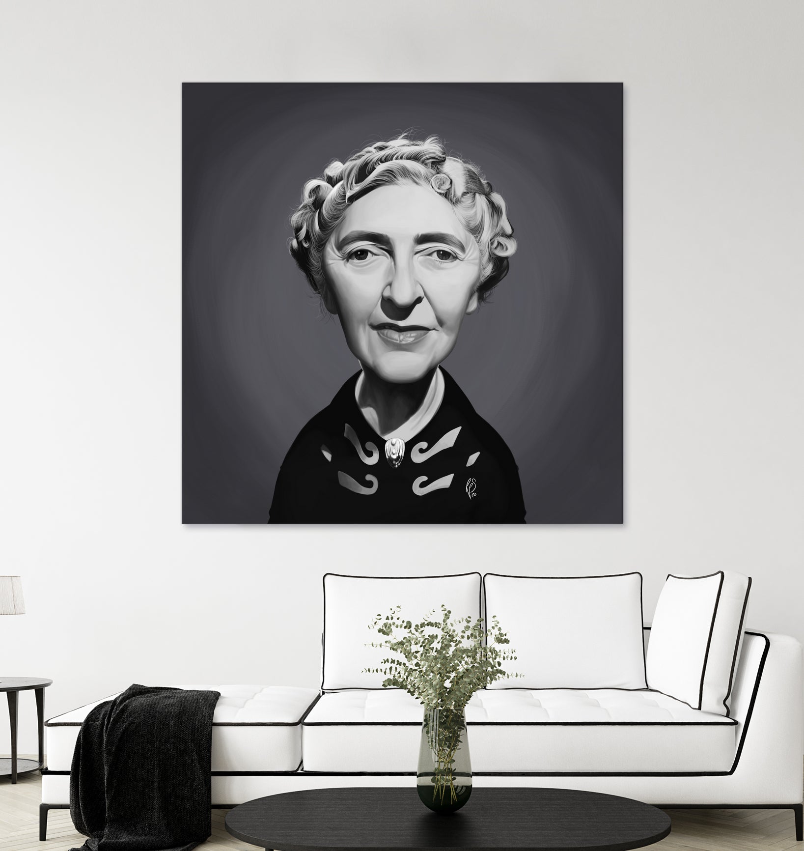 Agatha Christie by Rob Snow on GIANT ART - gray digital painting