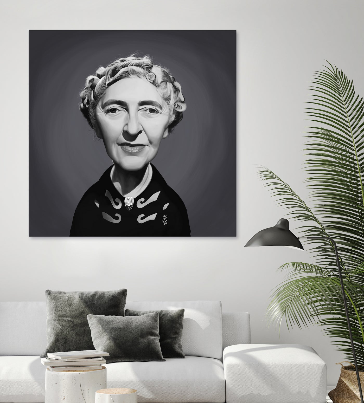 Agatha Christie by Rob Snow on GIANT ART - gray digital painting