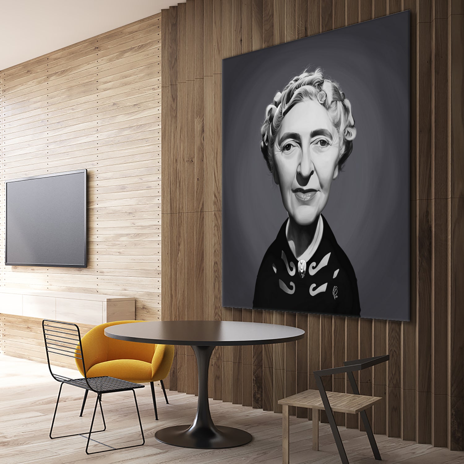 Agatha Christie by Rob Snow on GIANT ART - gray digital painting