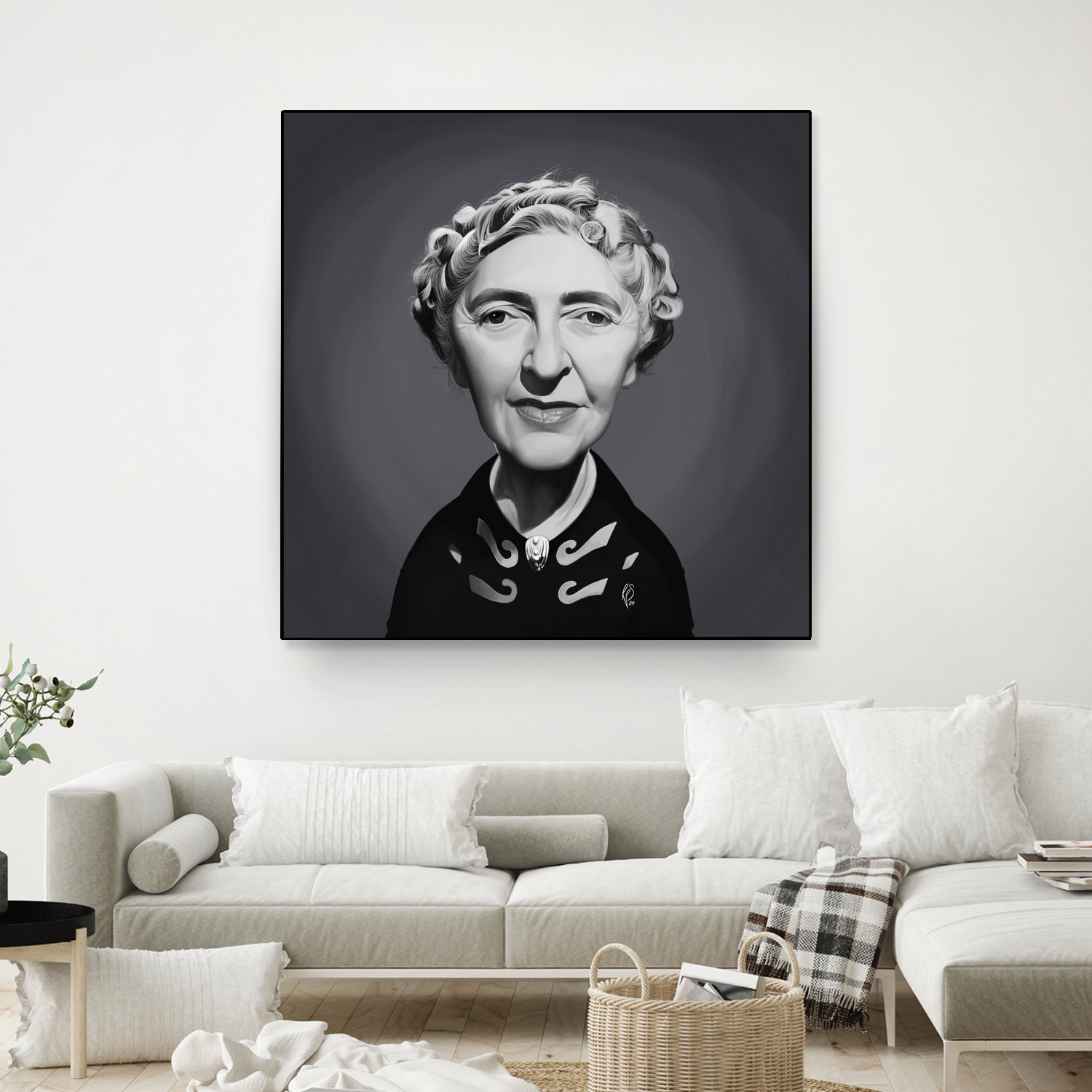 Agatha Christie by Rob Snow on GIANT ART - gray digital painting