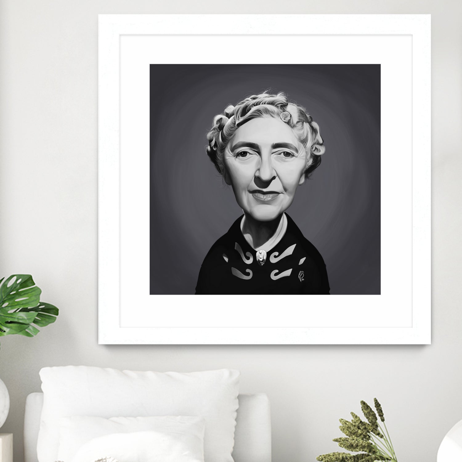 Agatha Christie by Rob Snow on GIANT ART - gray digital painting