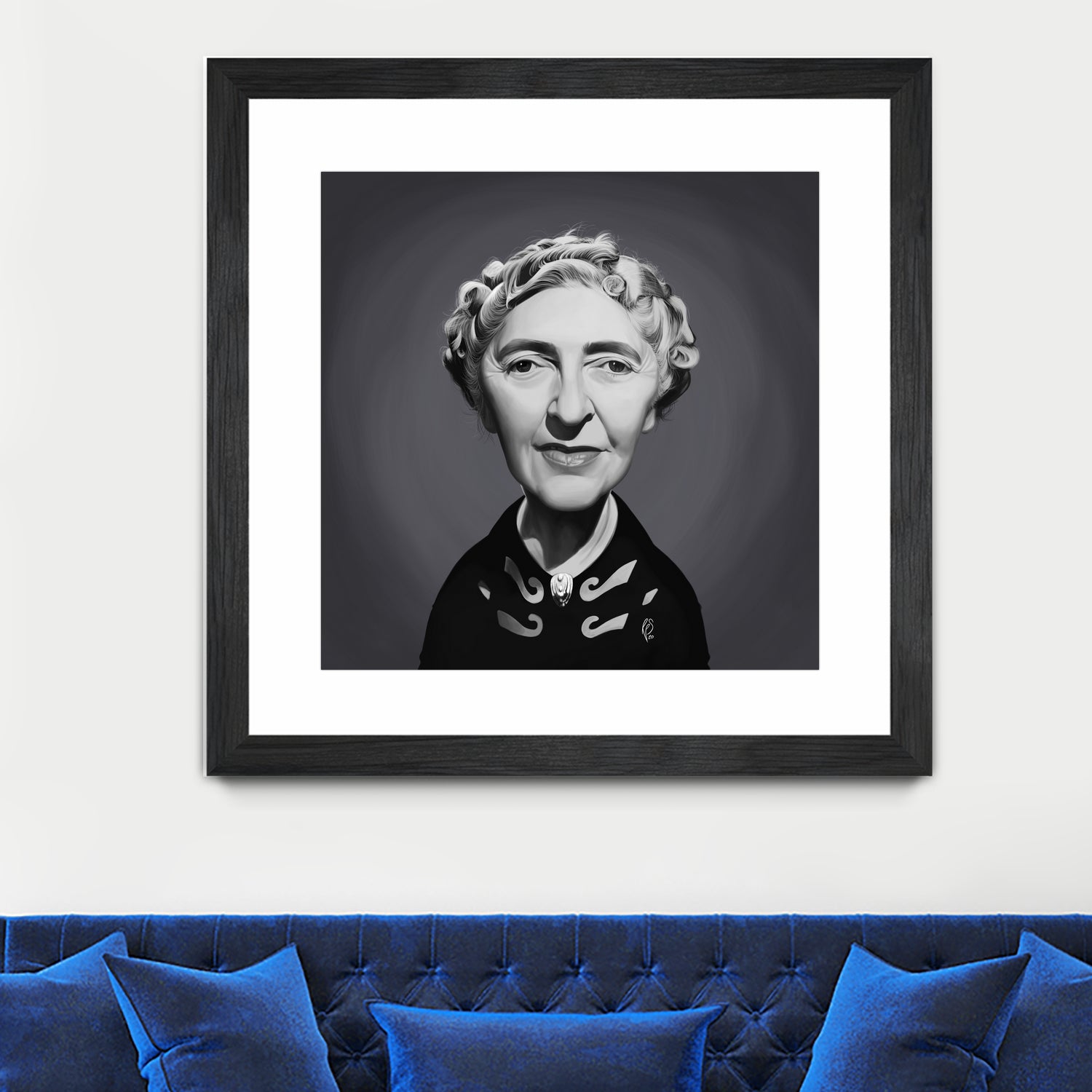 Agatha Christie by Rob Snow on GIANT ART - gray digital painting