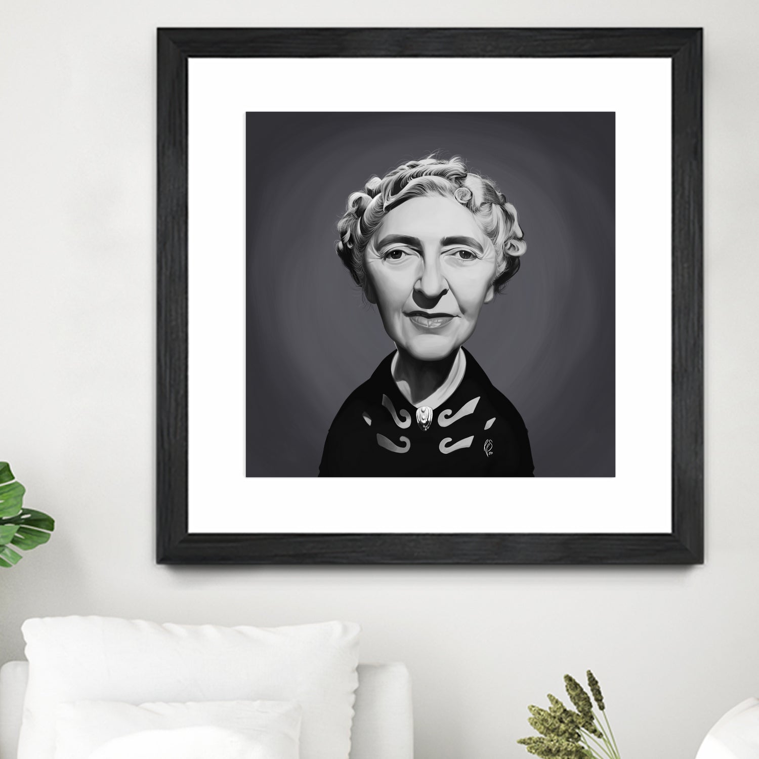 Agatha Christie by Rob Snow on GIANT ART - gray digital painting