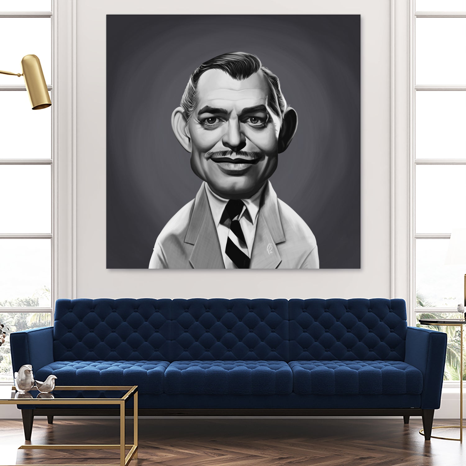 Clark Gable by Rob Snow on GIANT ART - gray digital painting