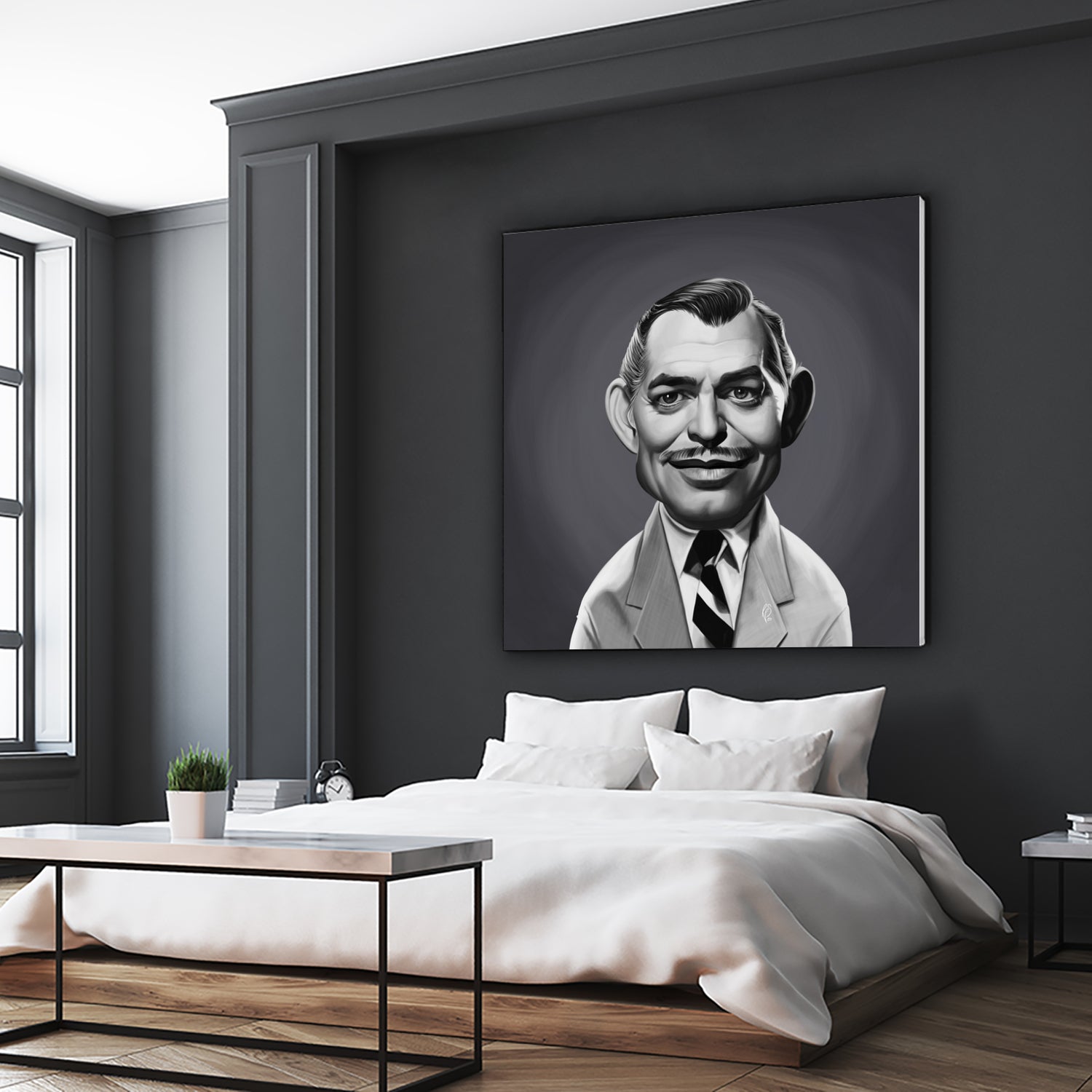 Clark Gable by Rob Snow on GIANT ART - gray digital painting