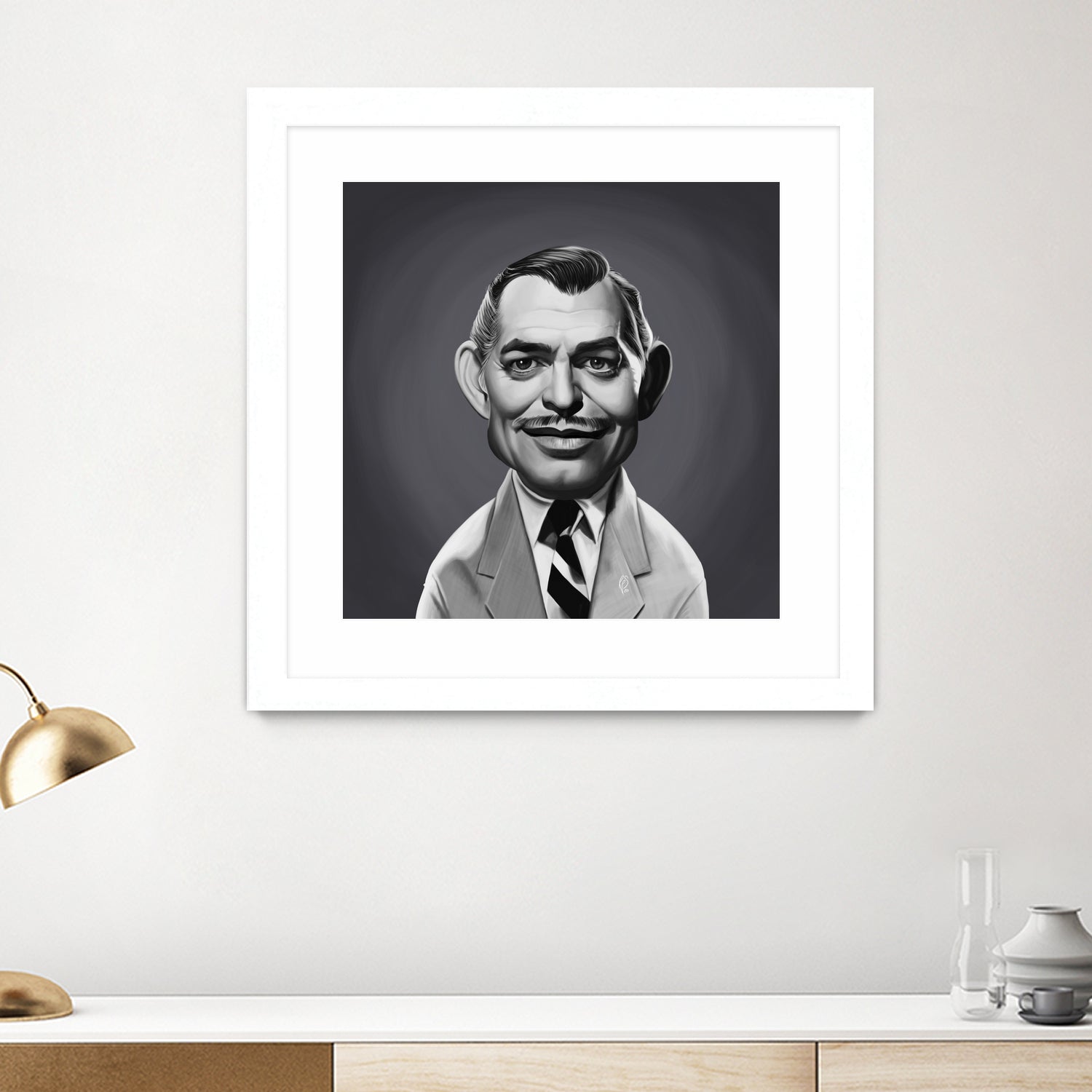 Clark Gable by Rob Snow on GIANT ART - gray digital painting