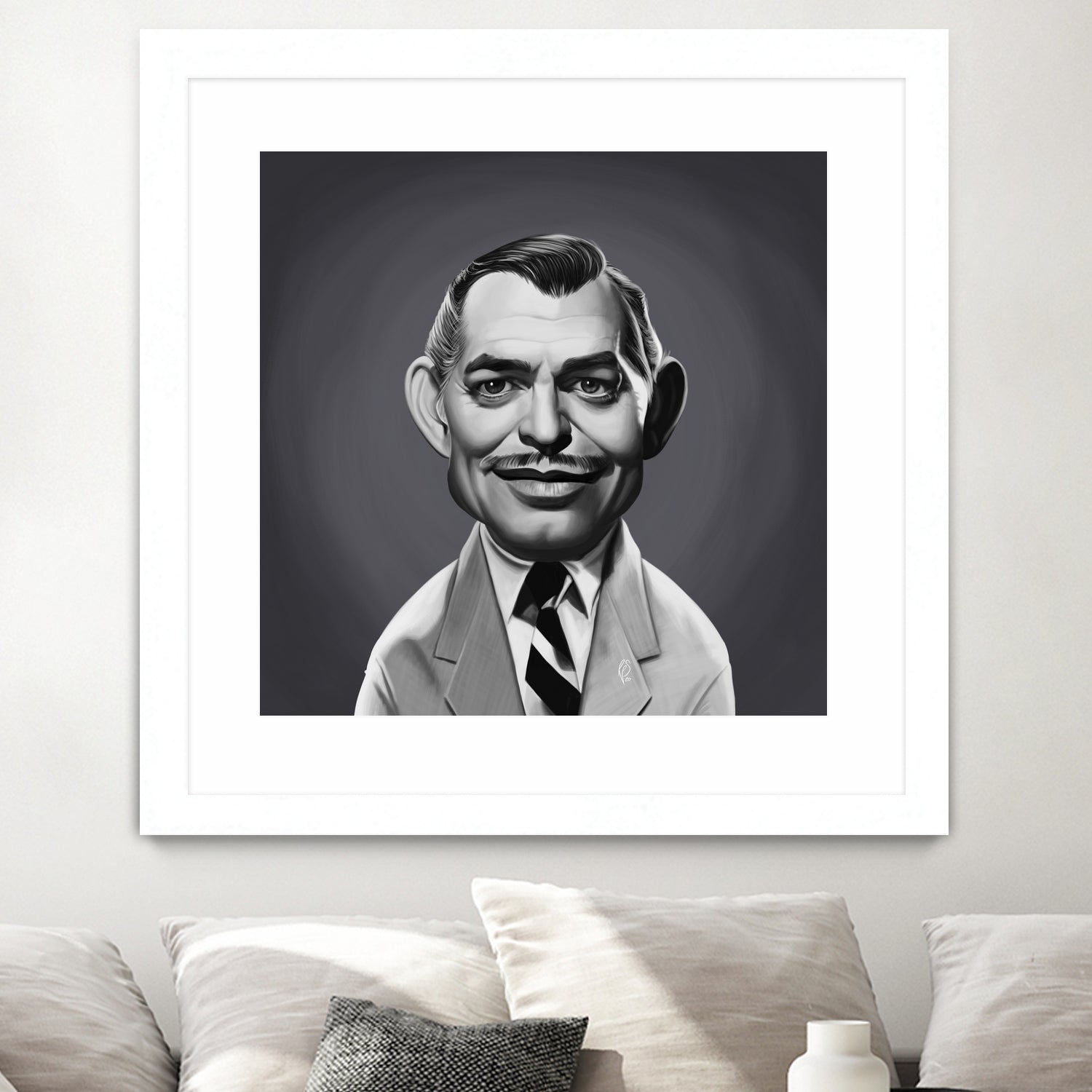 Clark Gable by Rob Snow on GIANT ART - gray digital painting