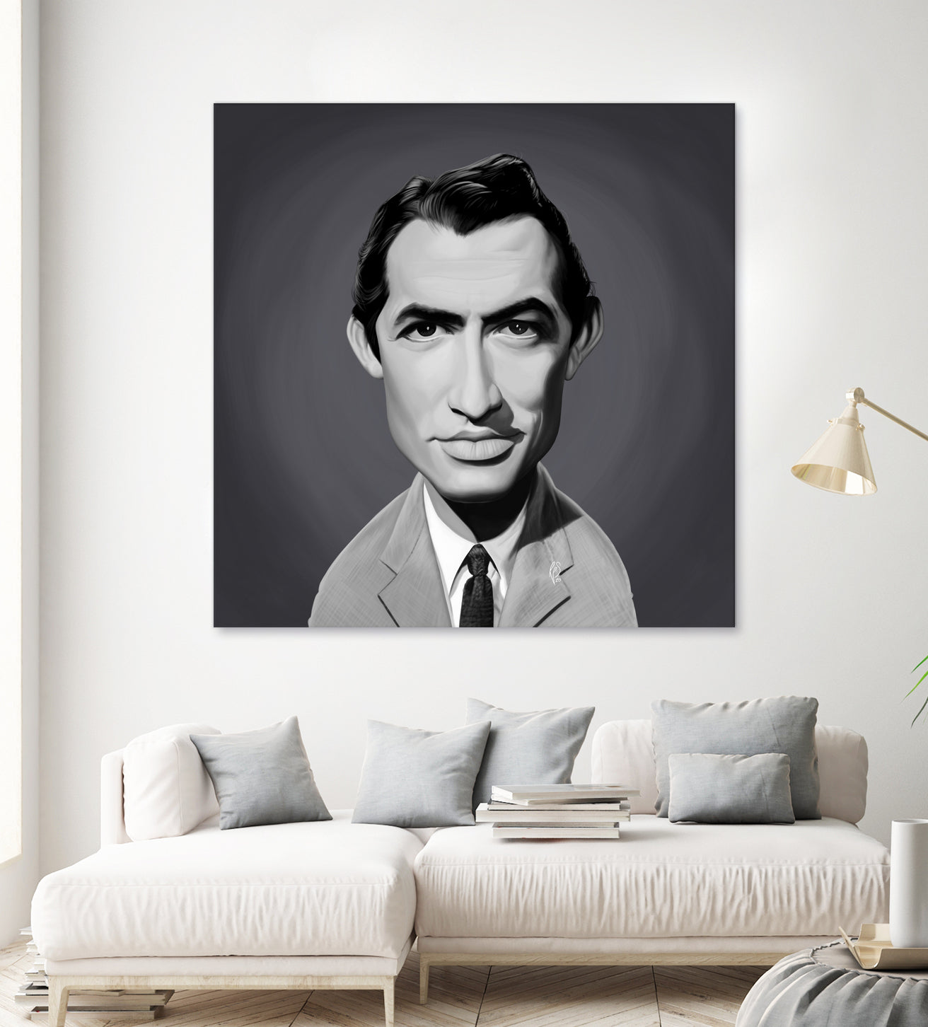 Gregory Peck by Rob Snow on GIANT ART - gray digital painting