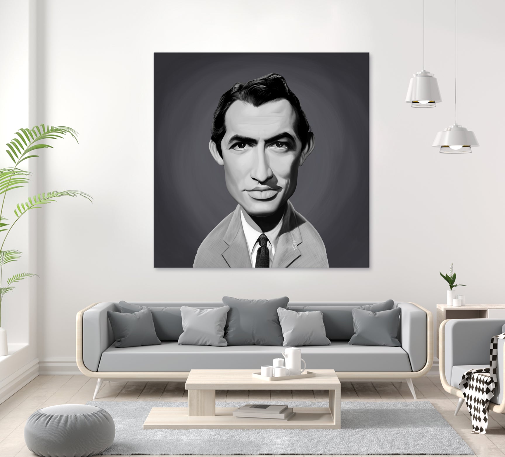 Gregory Peck by Rob Snow on GIANT ART - gray digital painting