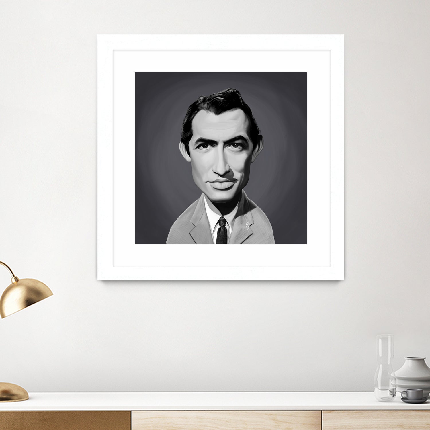 Gregory Peck by Rob Snow on GIANT ART - gray digital painting