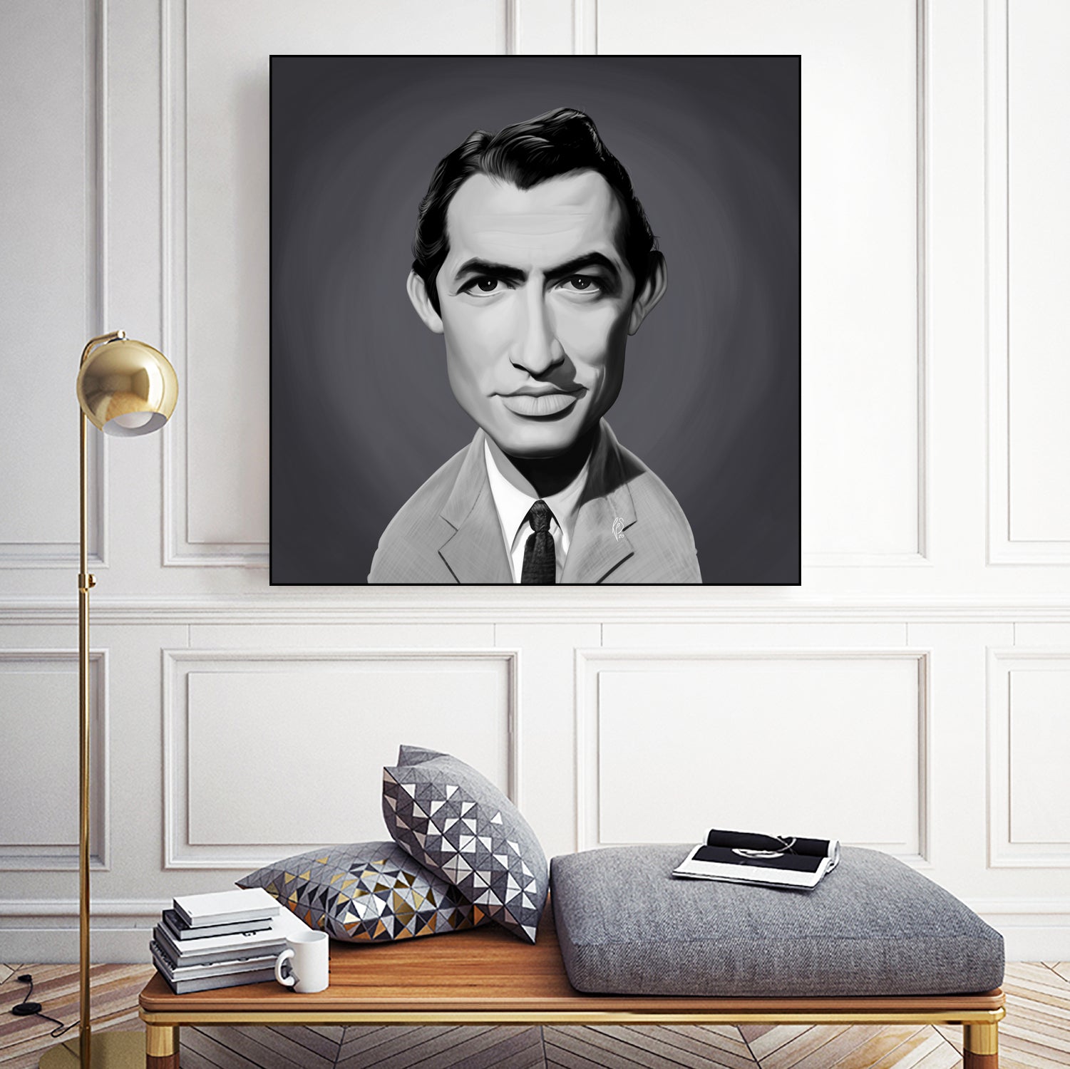 Gregory Peck by Rob Snow on GIANT ART - gray digital painting