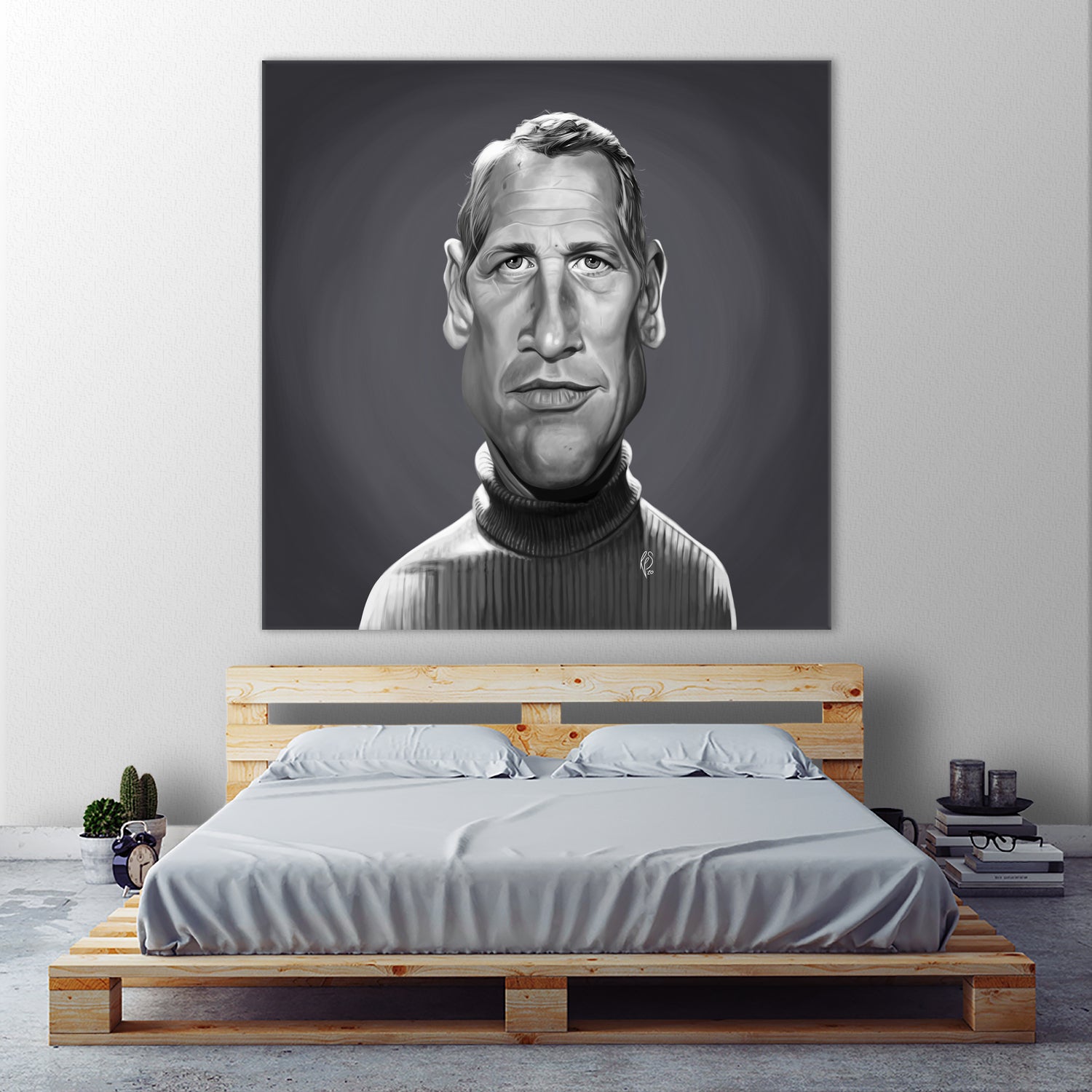 Paul Newman by Rob Snow on GIANT ART - gray digital painting