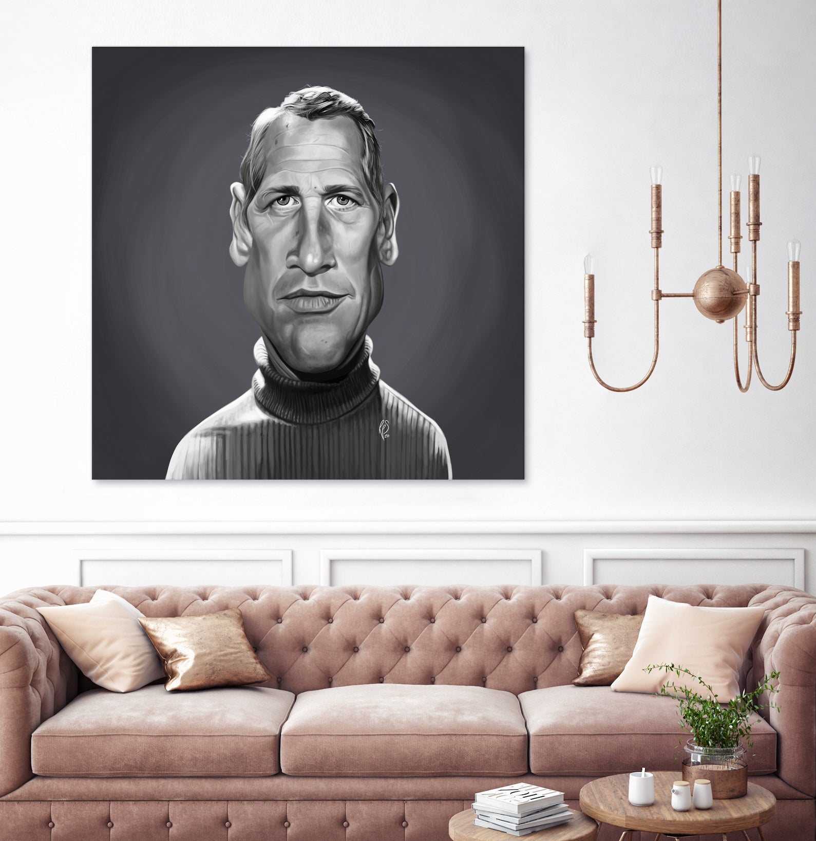 Paul Newman by Rob Snow on GIANT ART - gray digital painting