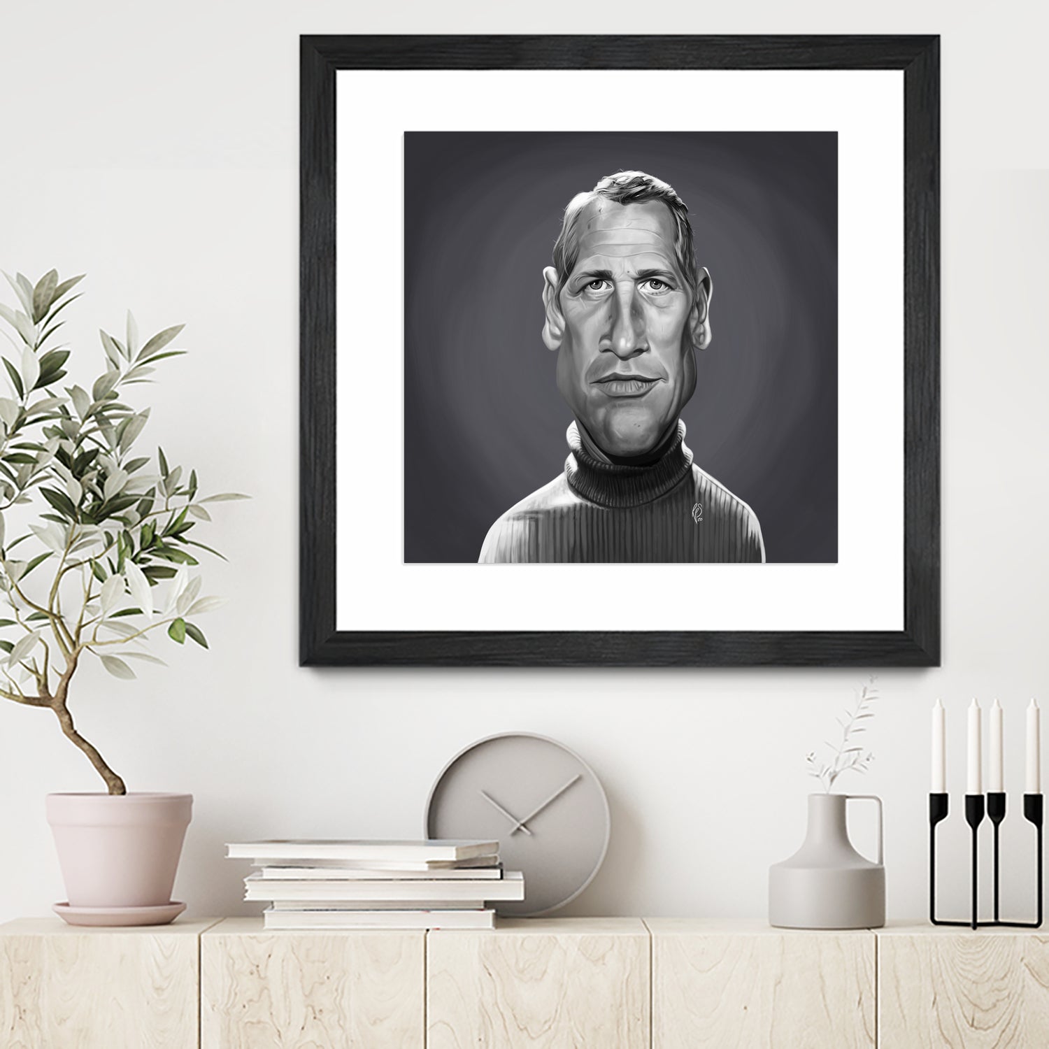 Paul Newman by Rob Snow on GIANT ART - gray digital painting