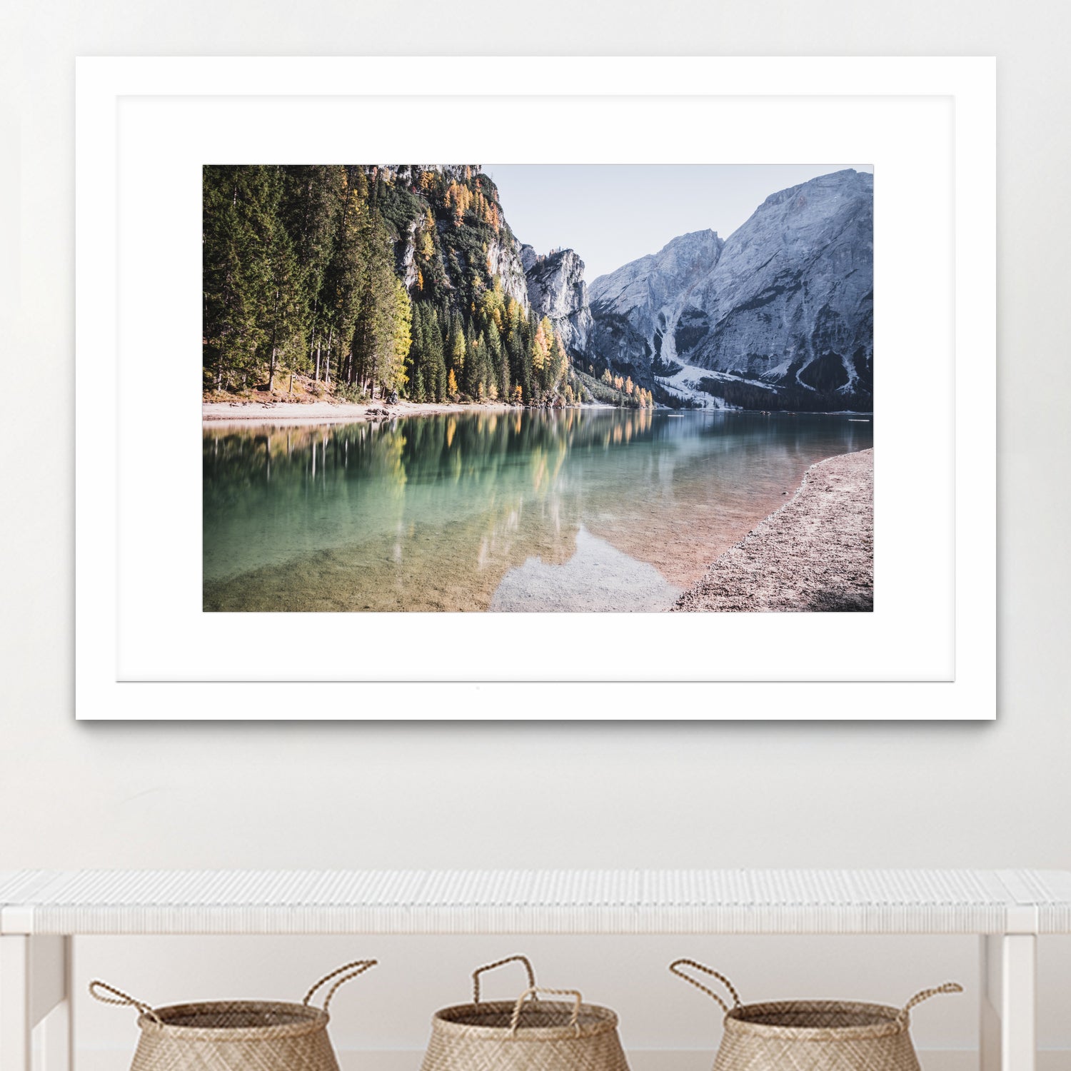 Lake Braies by Luca Cremasco on GIANT ART - green photo manipulation