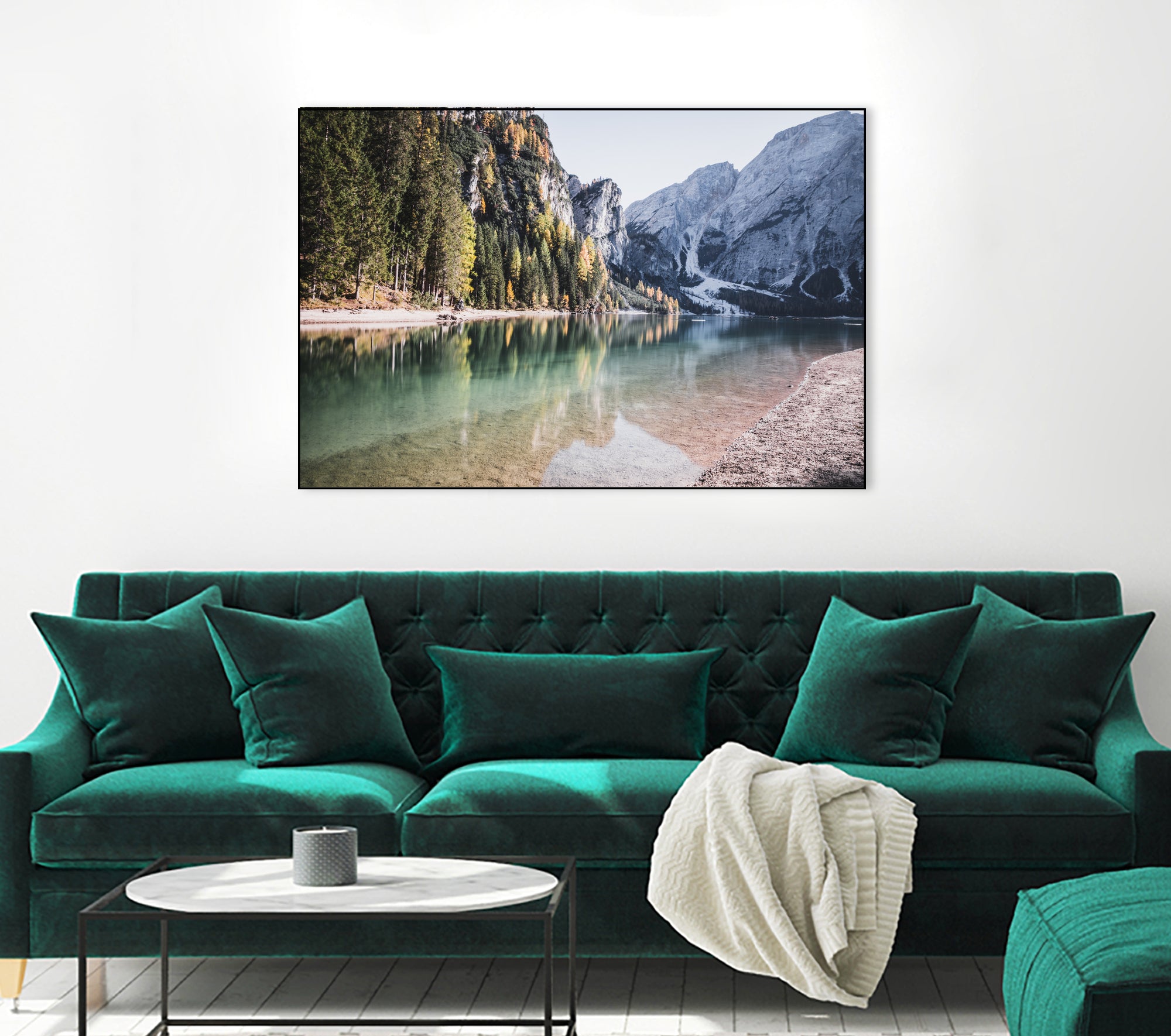 Lake Braies by Luca Cremasco on GIANT ART - green photo manipulation