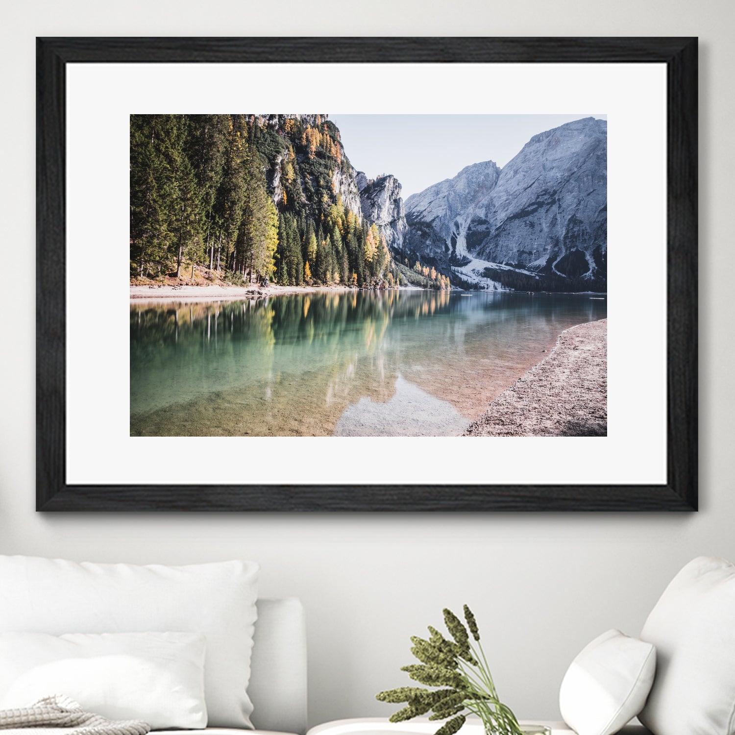 Lake Braies by Luca Cremasco on GIANT ART - green photo manipulation