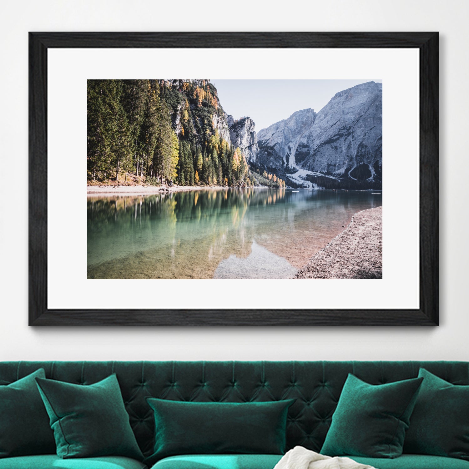 Lake Braies by Luca Cremasco on GIANT ART - green photo manipulation