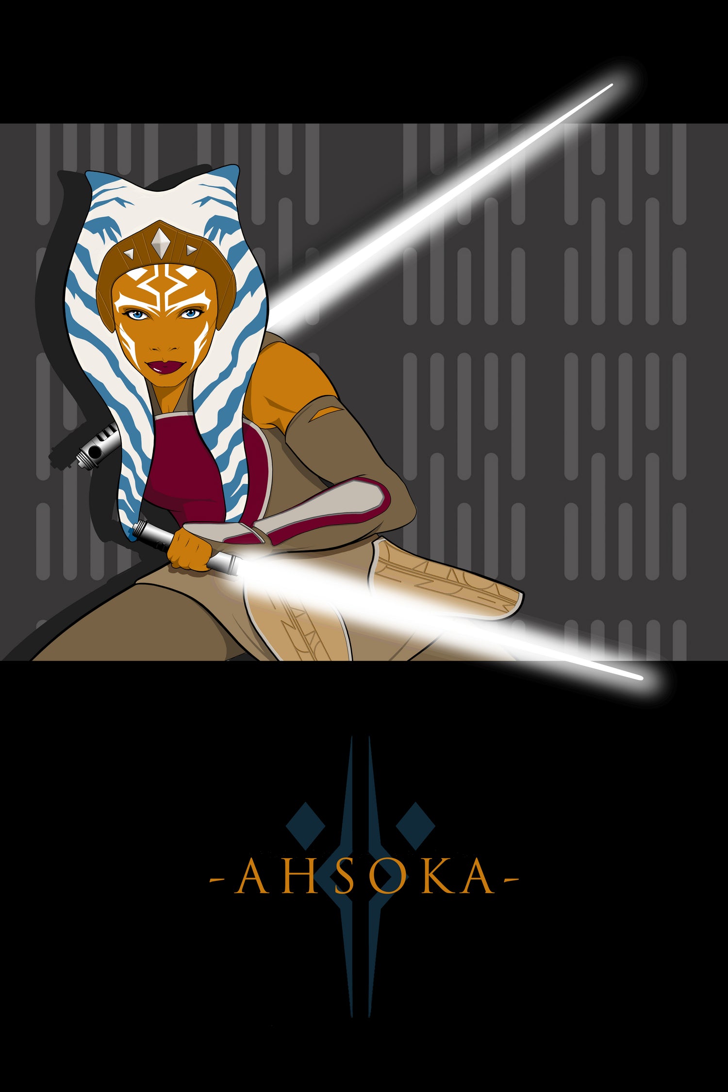 AHSOKA TANO by Ron Santiano on GIANT ART - brown digital drawing