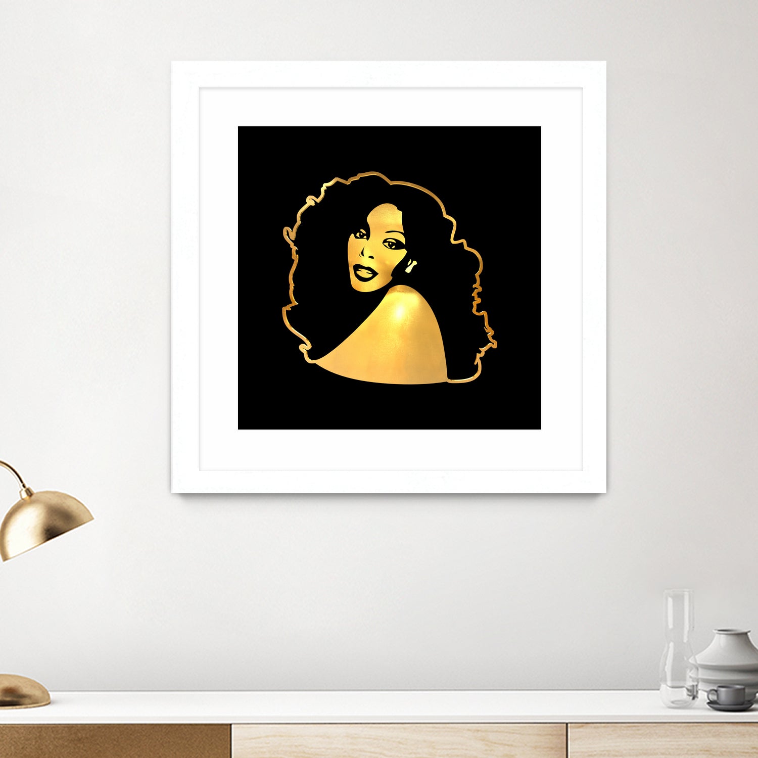 Donna Summer | Gold Series | Pop Art by William Cuccio on GIANT ART - black digital painting