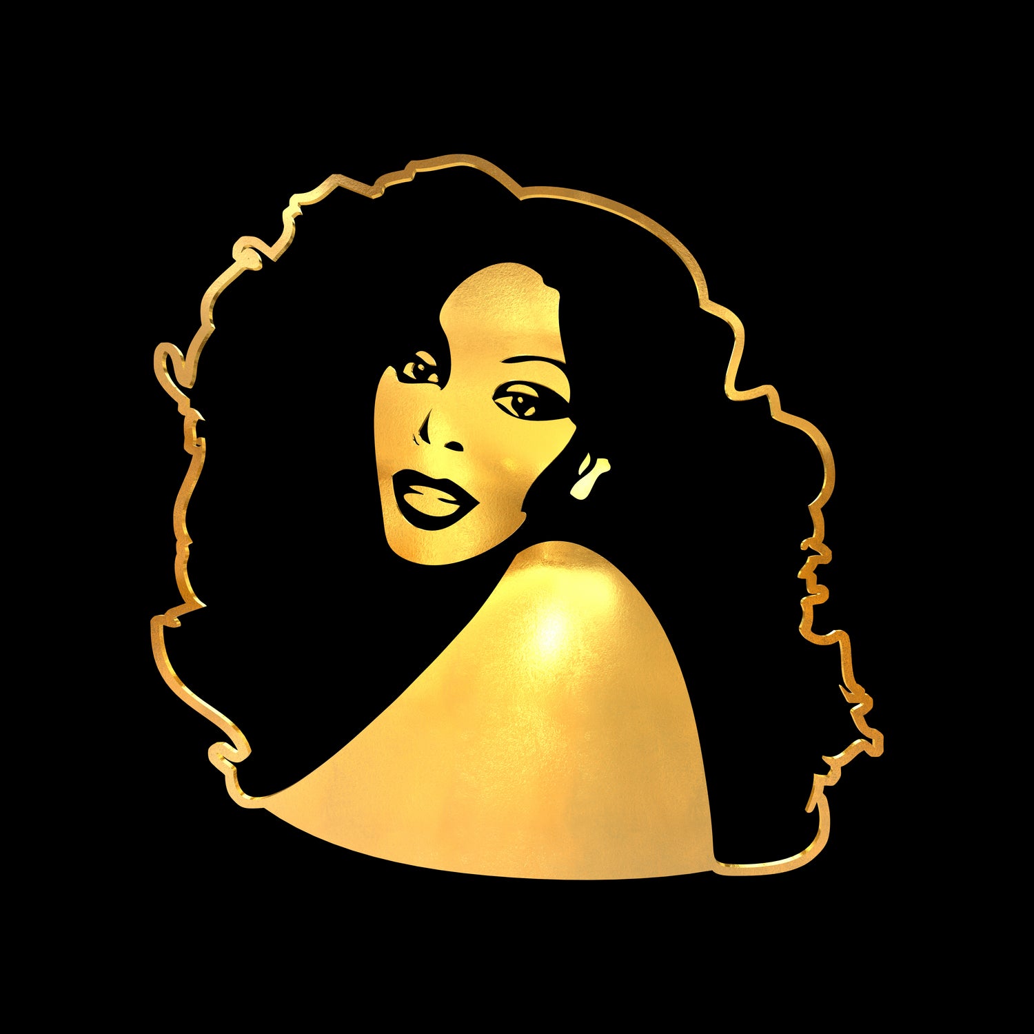 Donna Summer | Gold Series | Pop Art by William Cuccio on GIANT ART - black digital painting