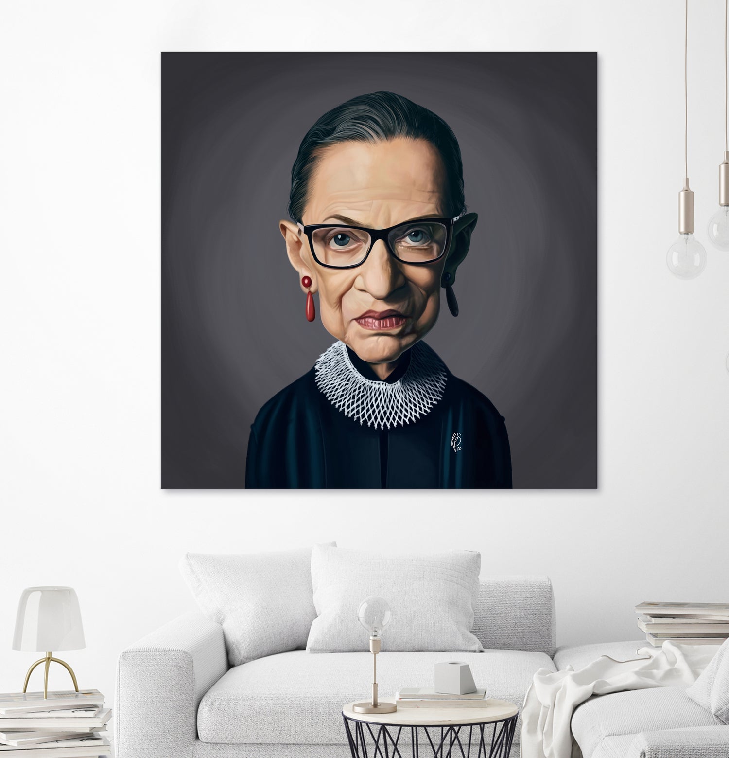 Ruth Bader Ginsburg by Rob Snow on GIANT ART - black digital painting