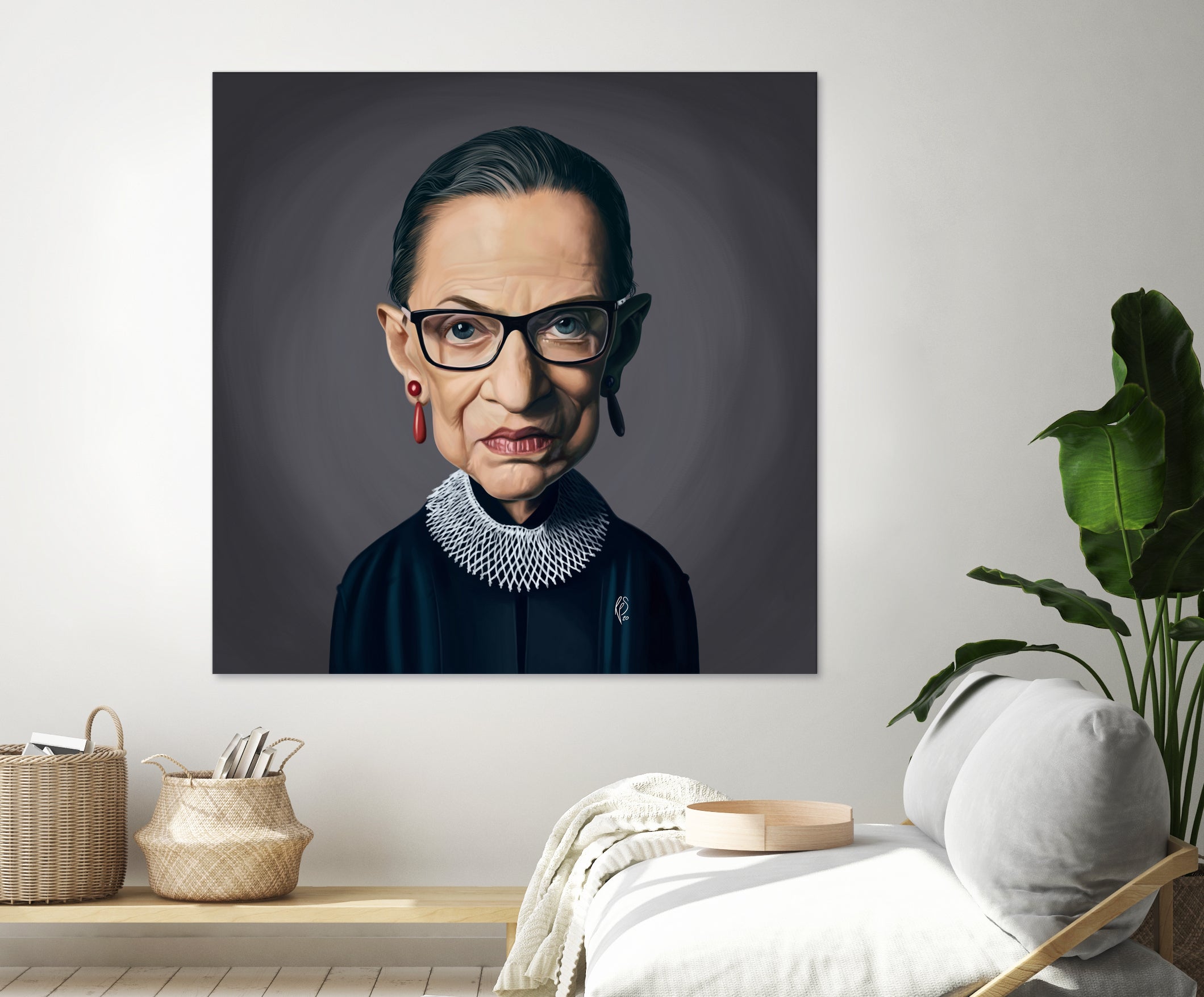 Ruth Bader Ginsburg by Rob Snow on GIANT ART - black digital painting