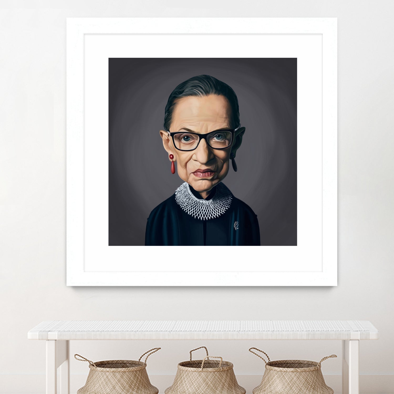 Ruth Bader Ginsburg by Rob Snow on GIANT ART - black digital painting