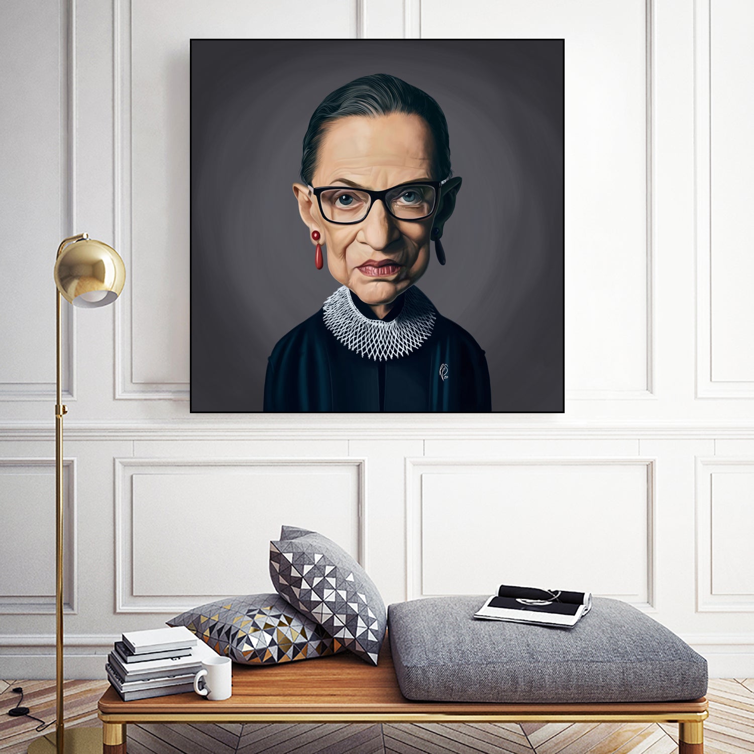 Ruth Bader Ginsburg by Rob Snow on GIANT ART - black digital painting