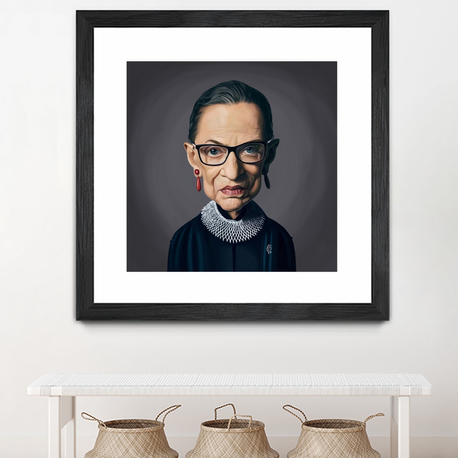 Ruth Bader Ginsburg by Rob Snow on GIANT ART - black digital painting