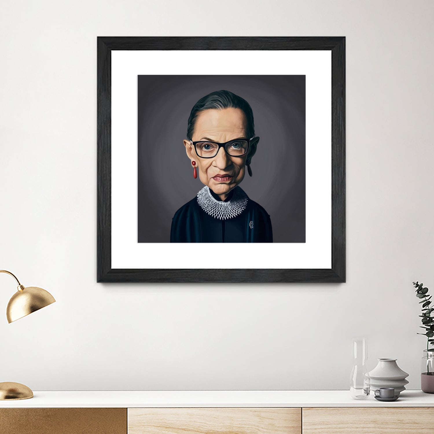 Ruth Bader Ginsburg by Rob Snow on GIANT ART - black digital painting