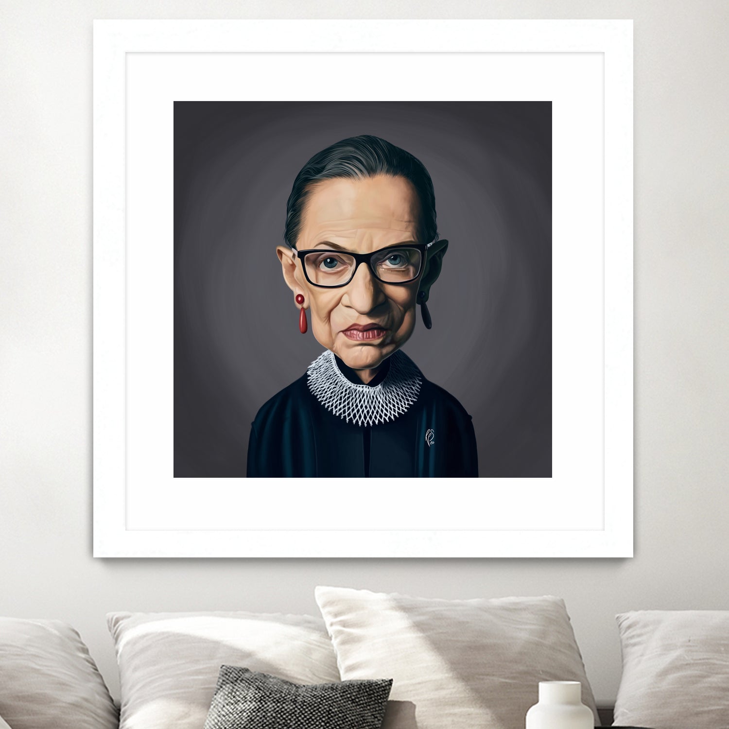 Ruth Bader Ginsburg by Rob Snow on GIANT ART - black digital painting