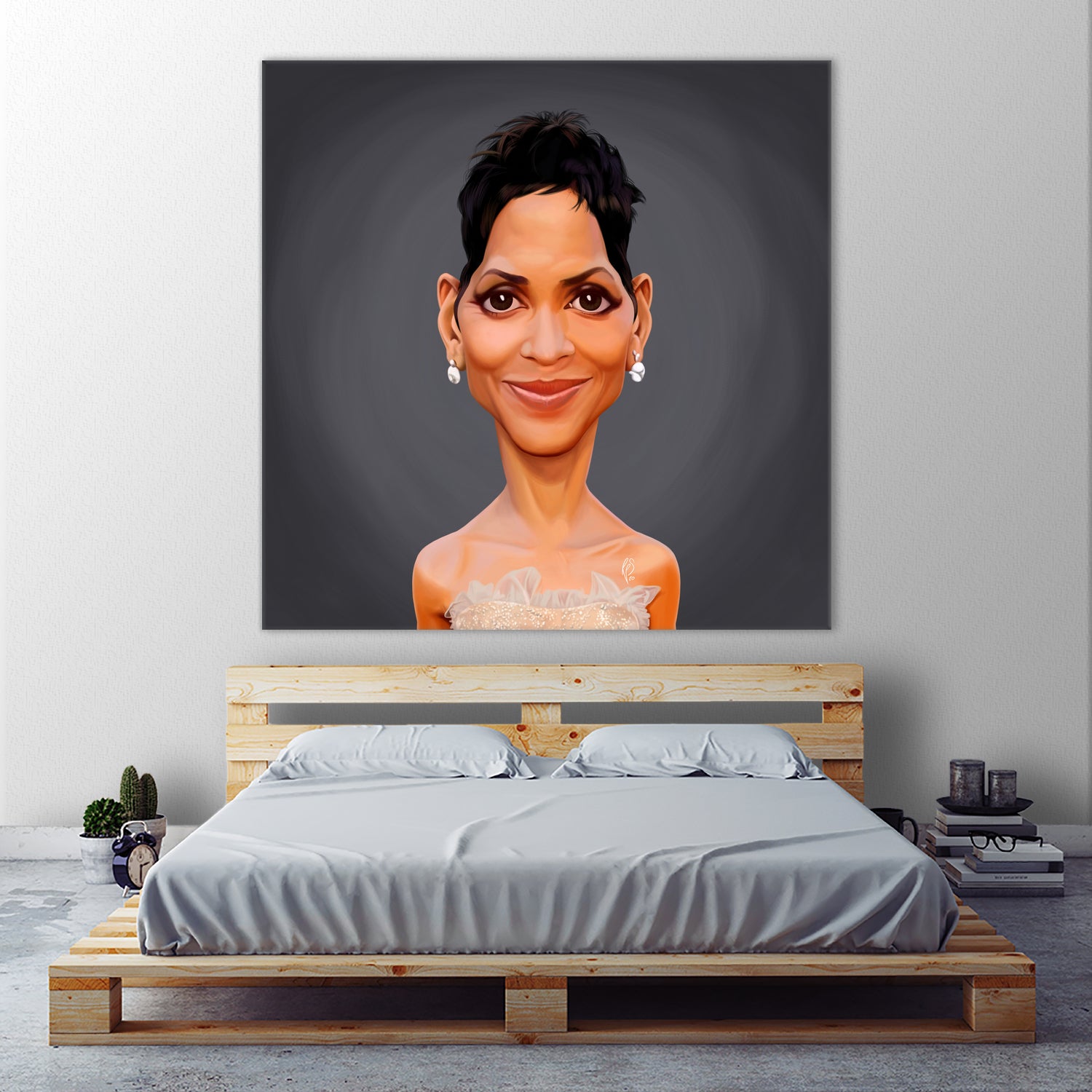 Halle Berry by Rob Snow on GIANT ART - gray digital painting