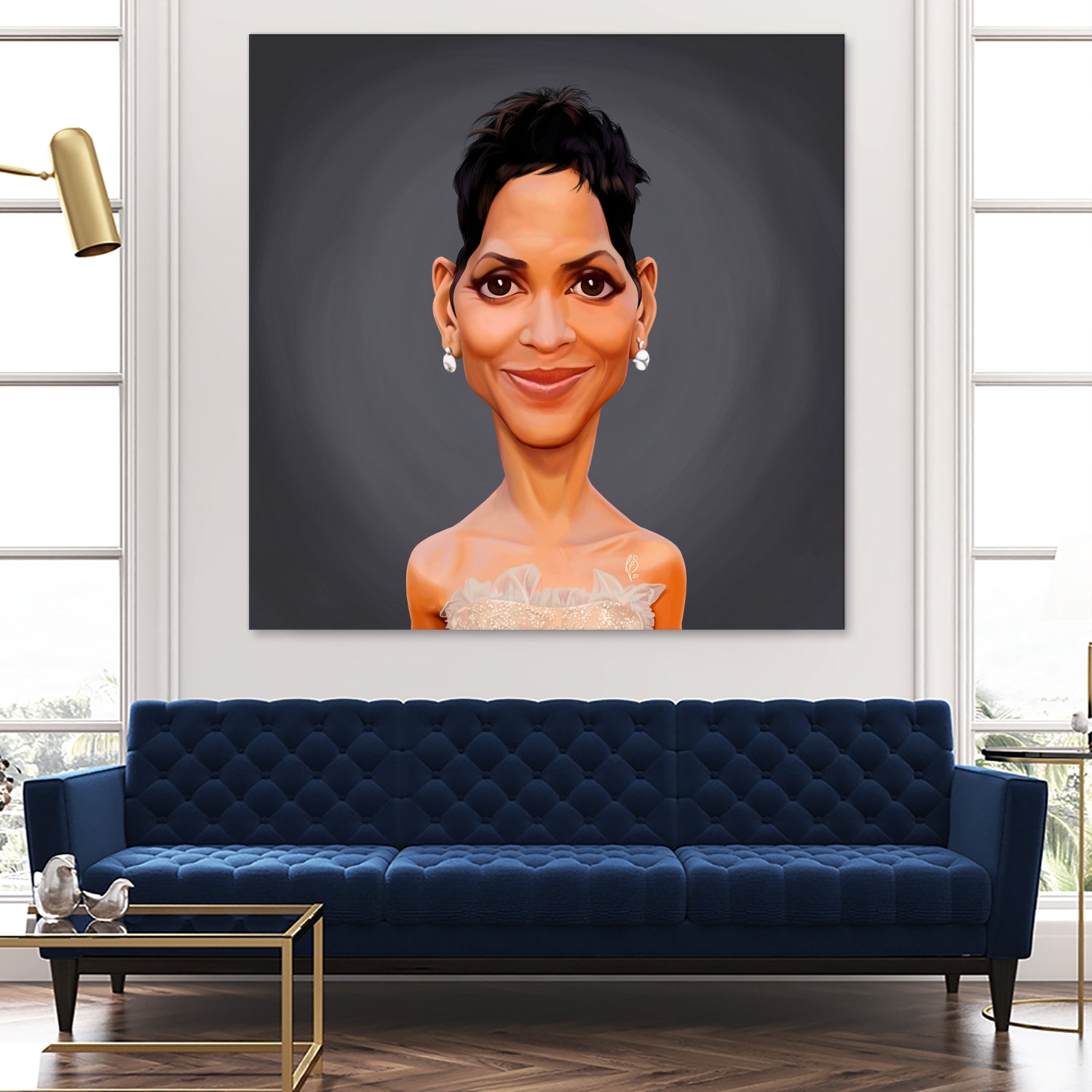 Halle Berry by Rob Snow on GIANT ART - gray digital painting