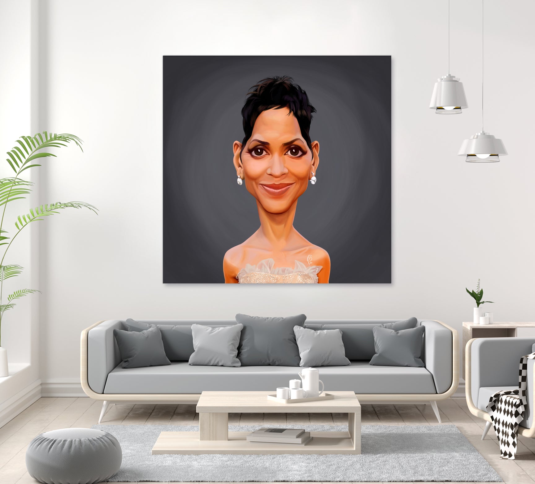 Halle Berry by Rob Snow on GIANT ART - gray digital painting