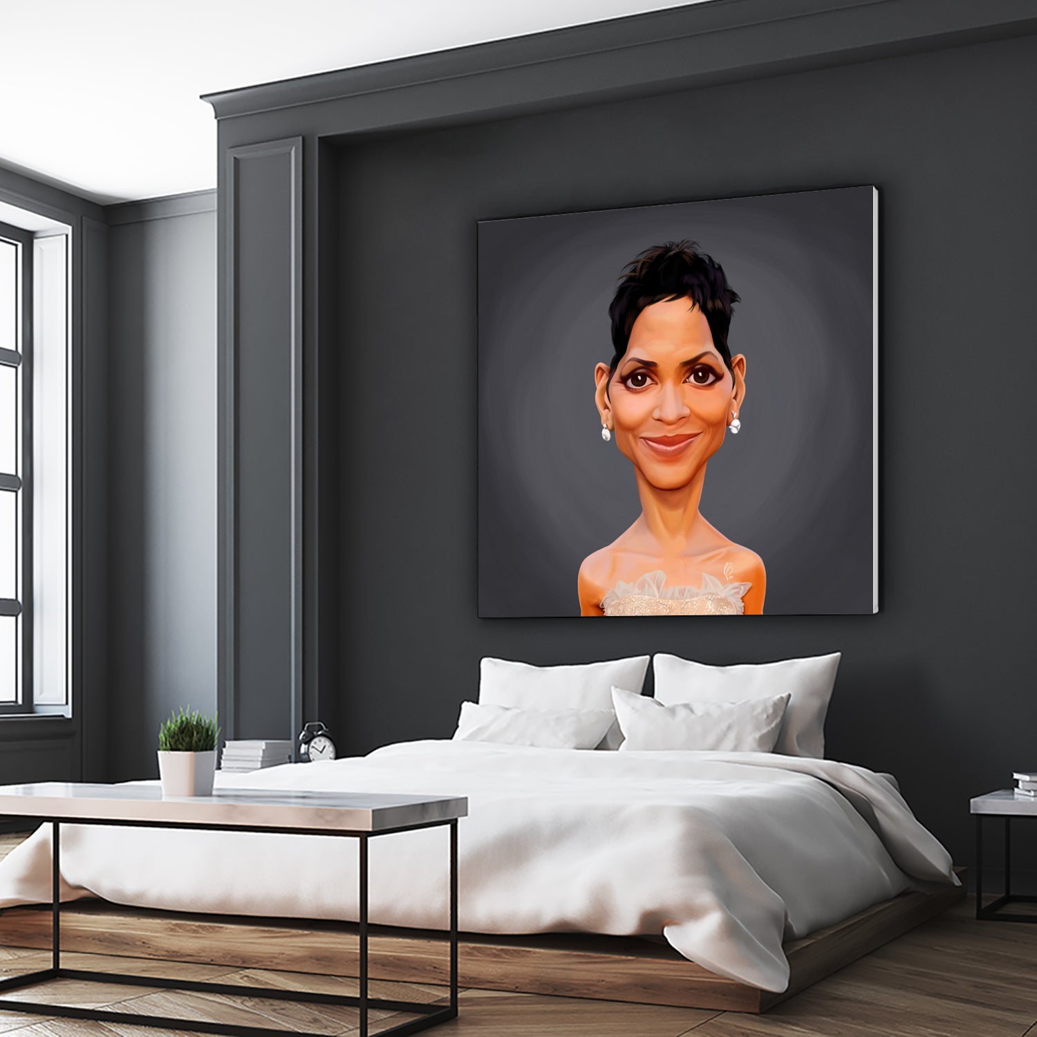 Halle Berry by Rob Snow on GIANT ART - gray digital painting