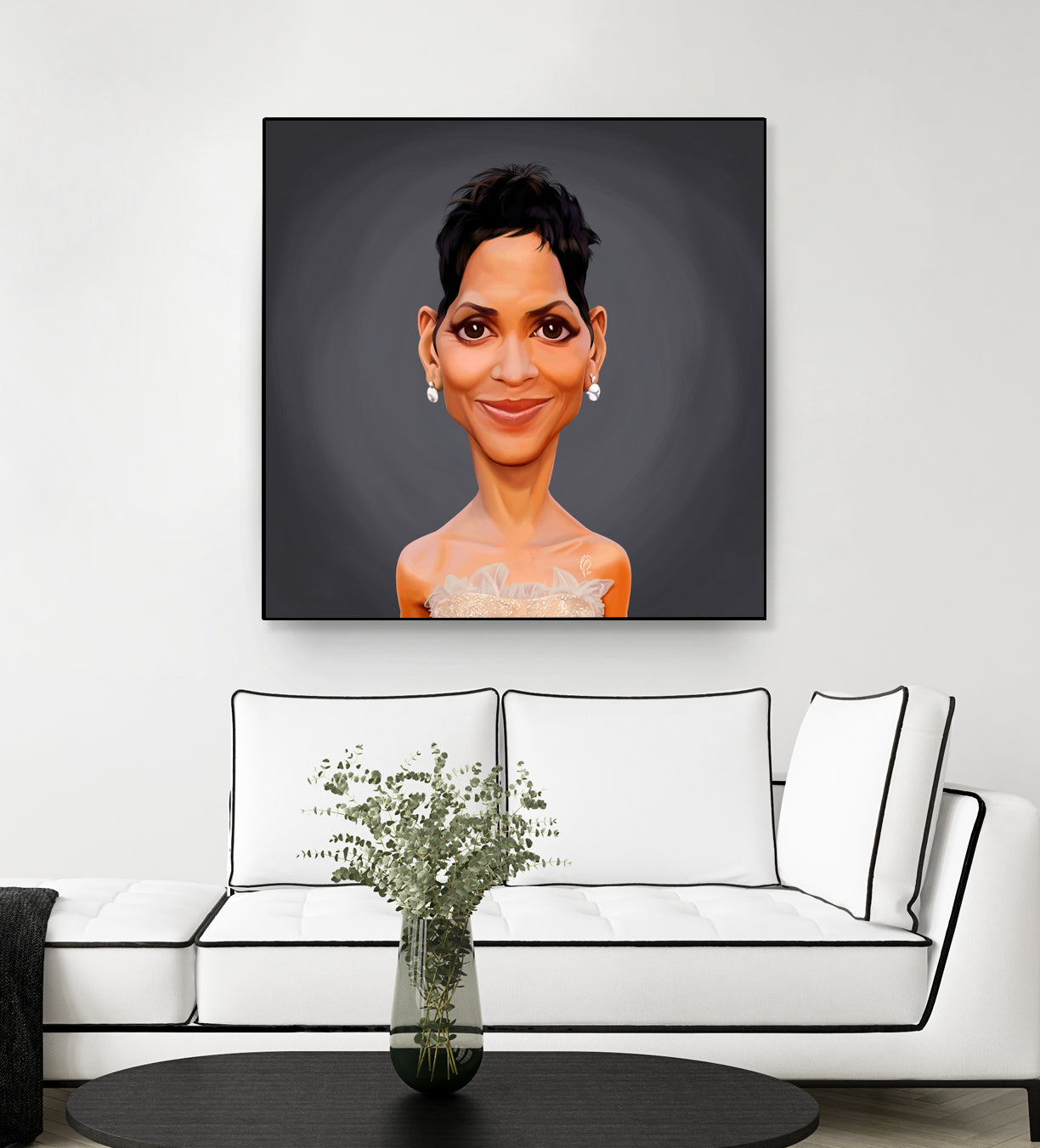 Halle Berry by Rob Snow on GIANT ART - gray digital painting