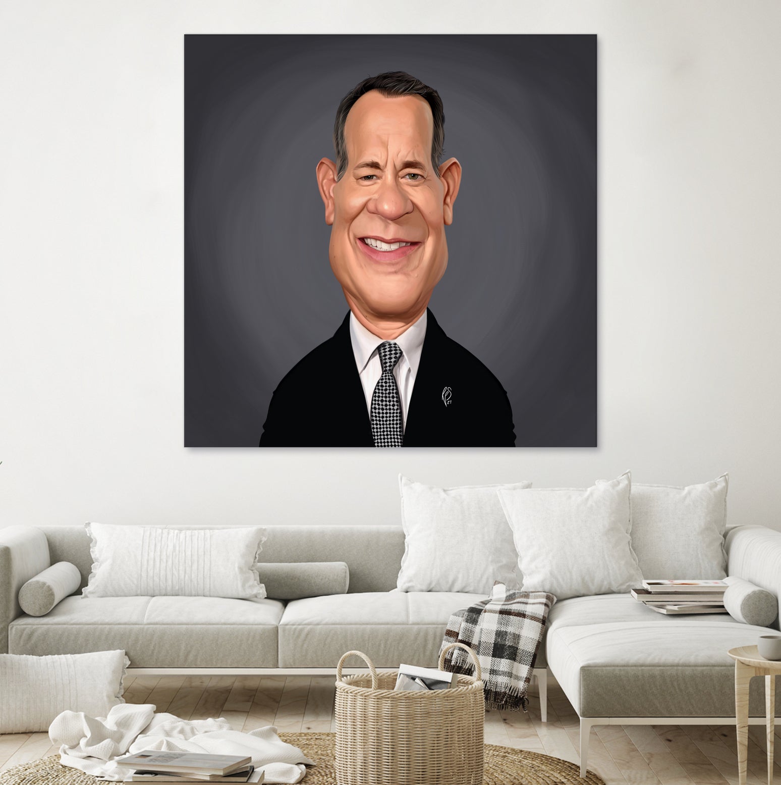 Tom Hanks by Rob Snow on GIANT ART - gray digital painting