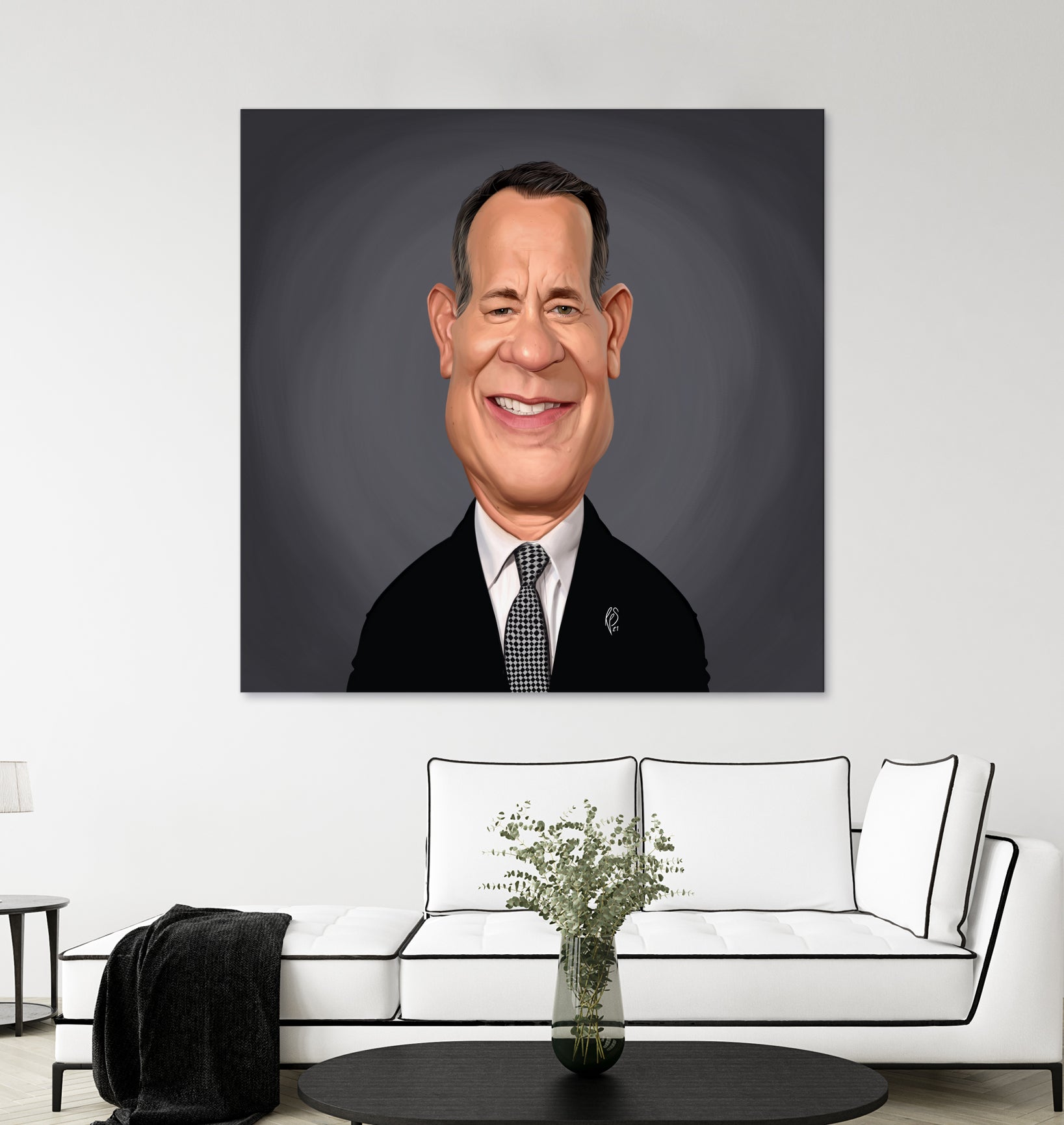 Tom Hanks by Rob Snow on GIANT ART - gray digital painting