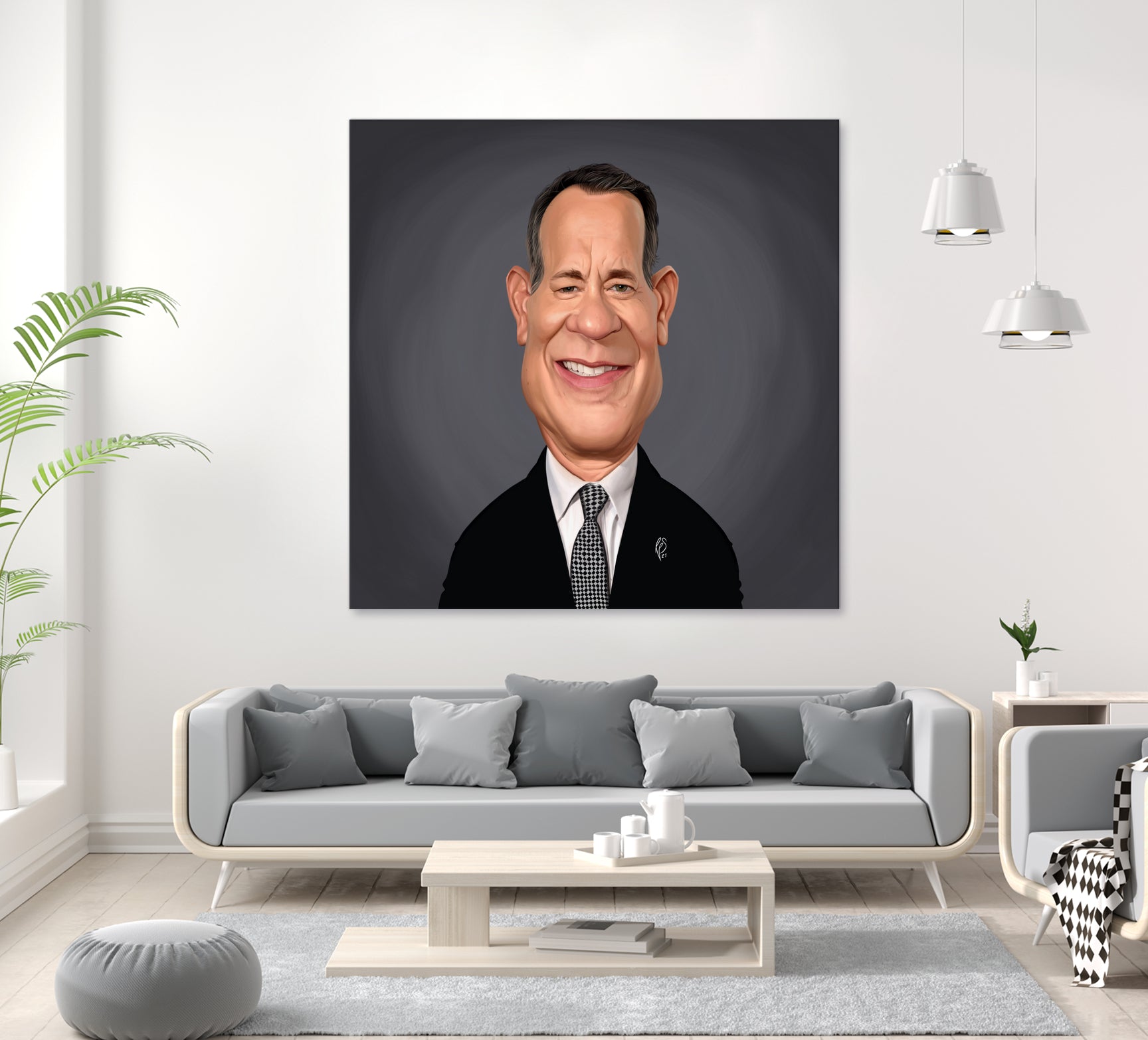 Tom Hanks by Rob Snow on GIANT ART - gray digital painting