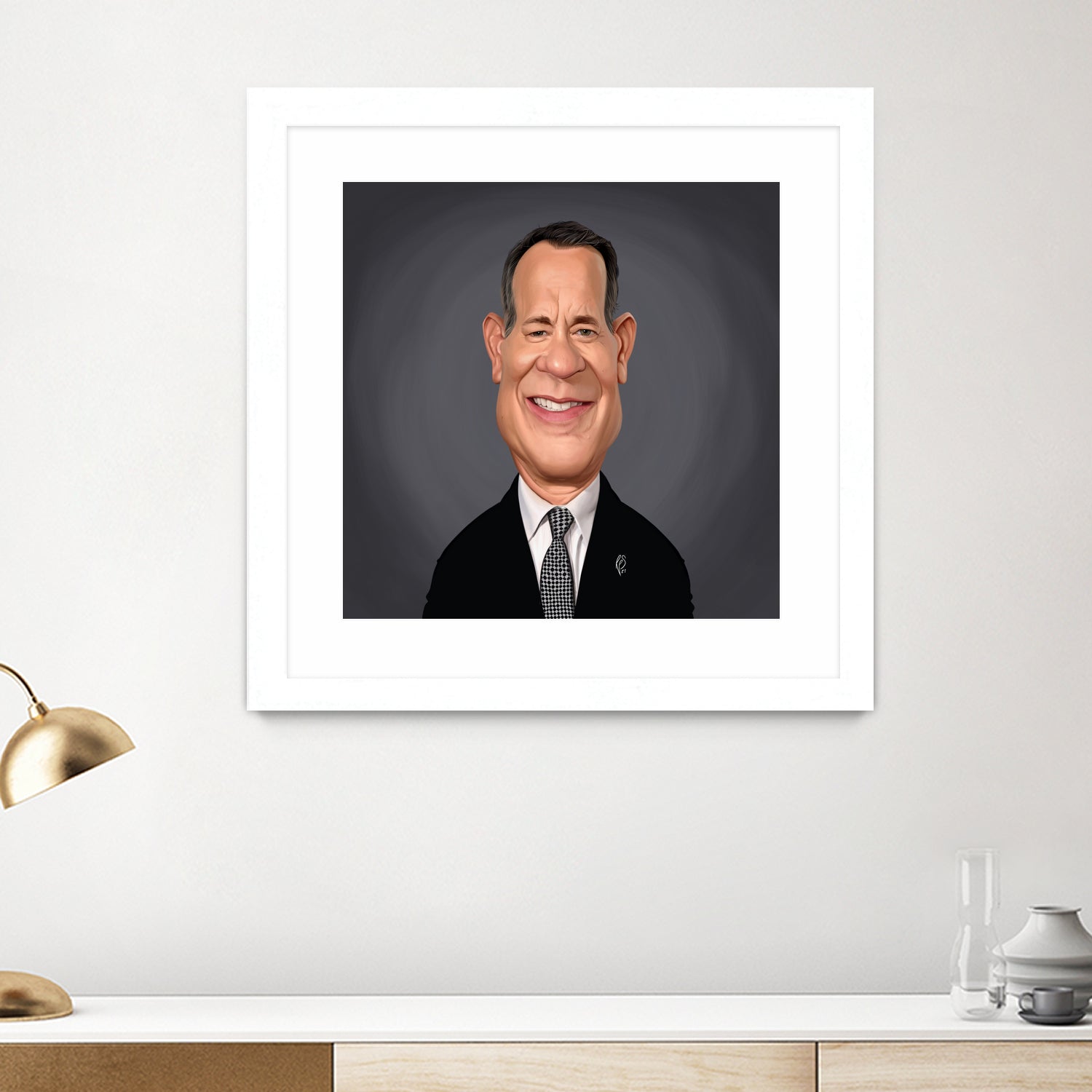 Tom Hanks by Rob Snow on GIANT ART - gray digital painting