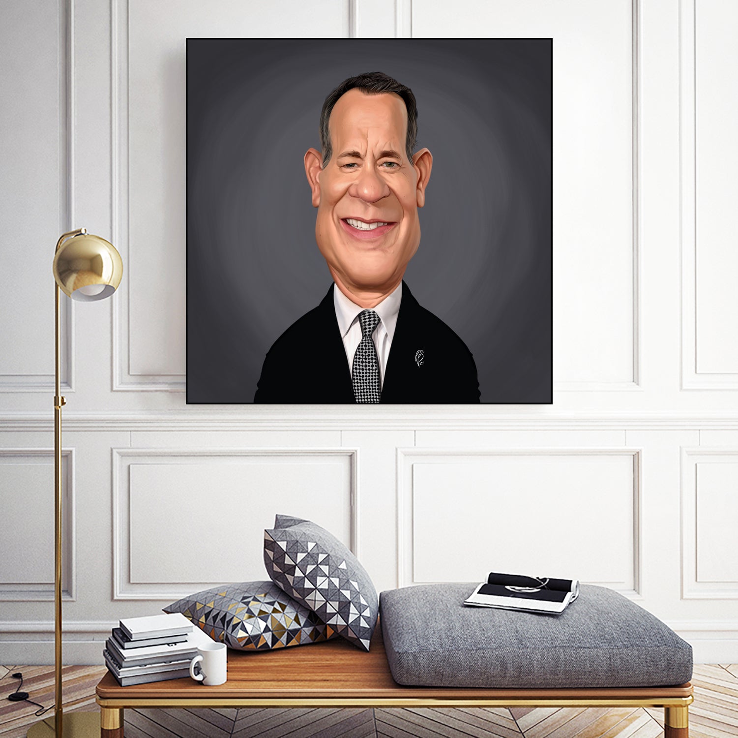 Tom Hanks by Rob Snow on GIANT ART - gray digital painting