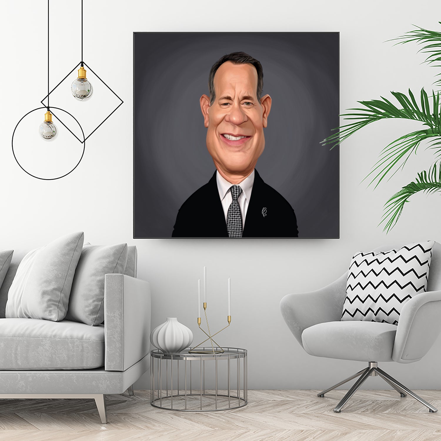 Tom Hanks by Rob Snow on GIANT ART - gray digital painting