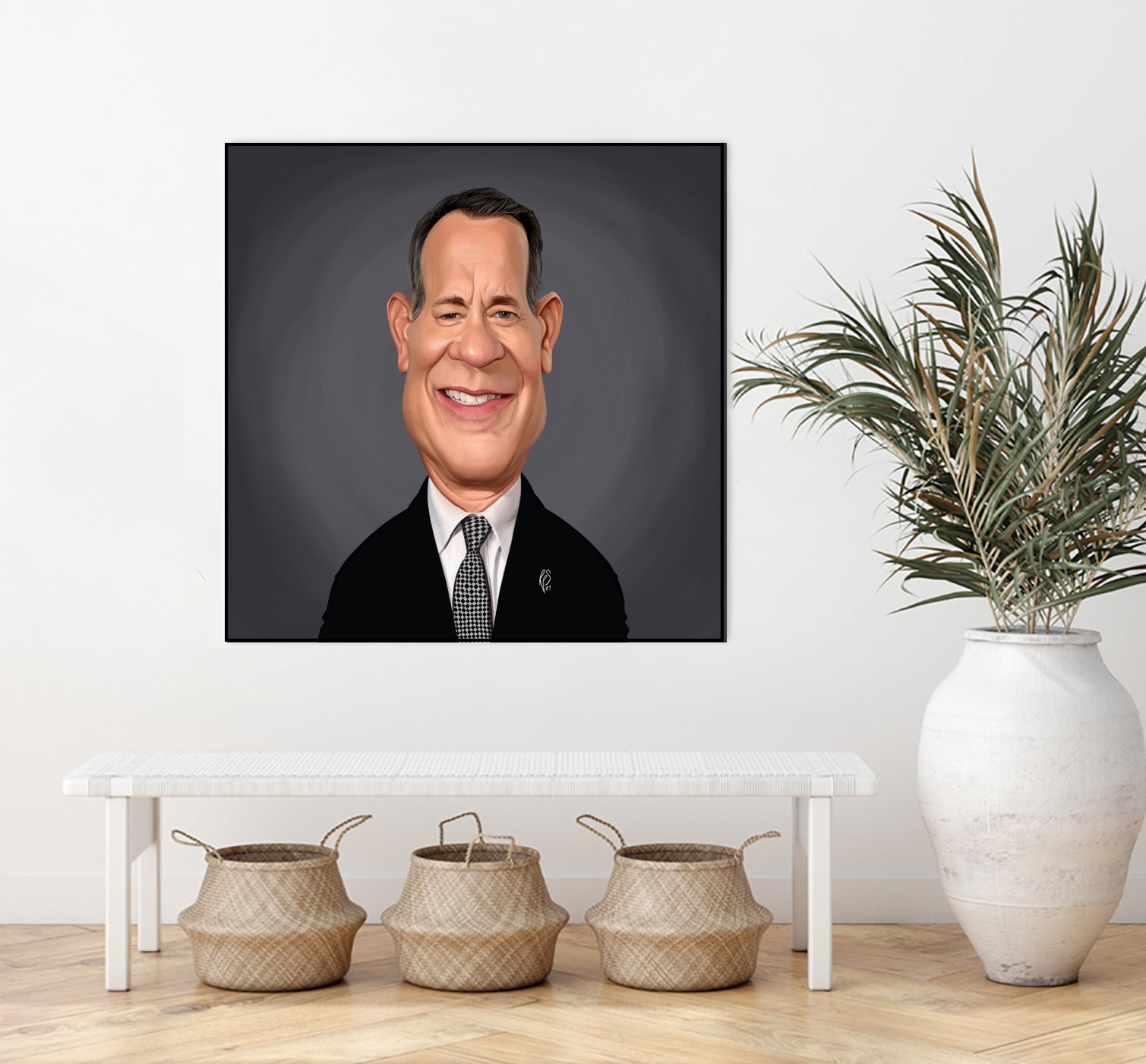 Tom Hanks by Rob Snow on GIANT ART - gray digital painting