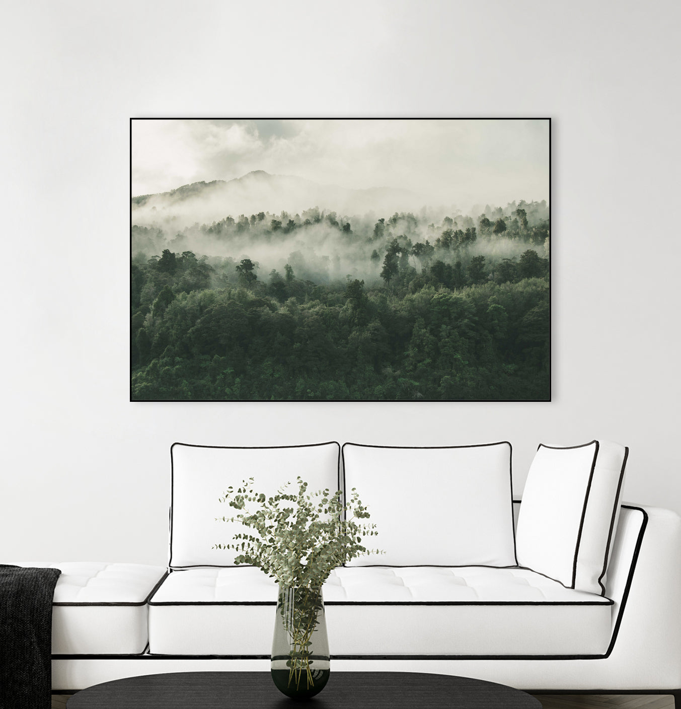 In My Other World, The Heart Of My Heart, Mountain Fog by MOHAMED HOWA on GIANT ART - black digital drawing