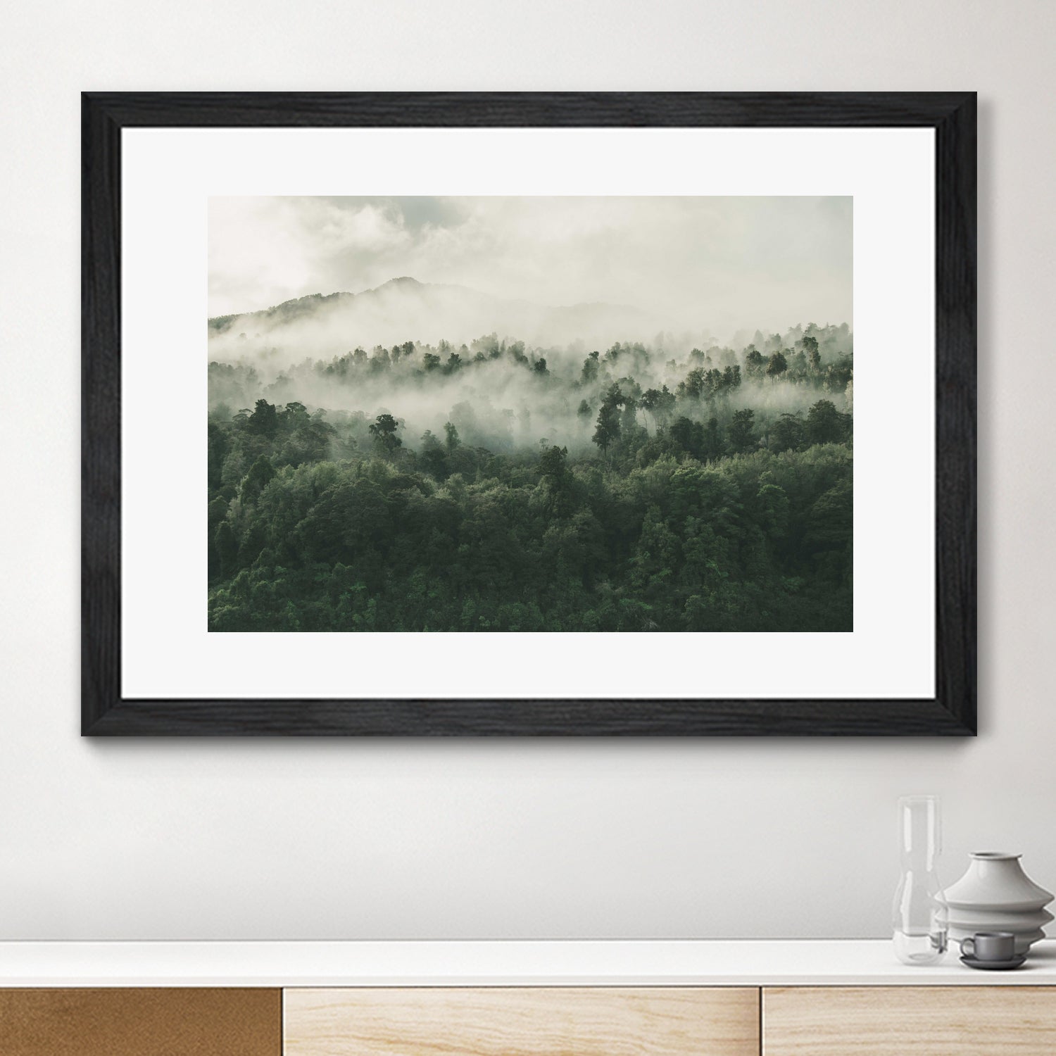 In My Other World, The Heart Of My Heart, Mountain Fog by MOHAMED HOWA on GIANT ART - black digital drawing